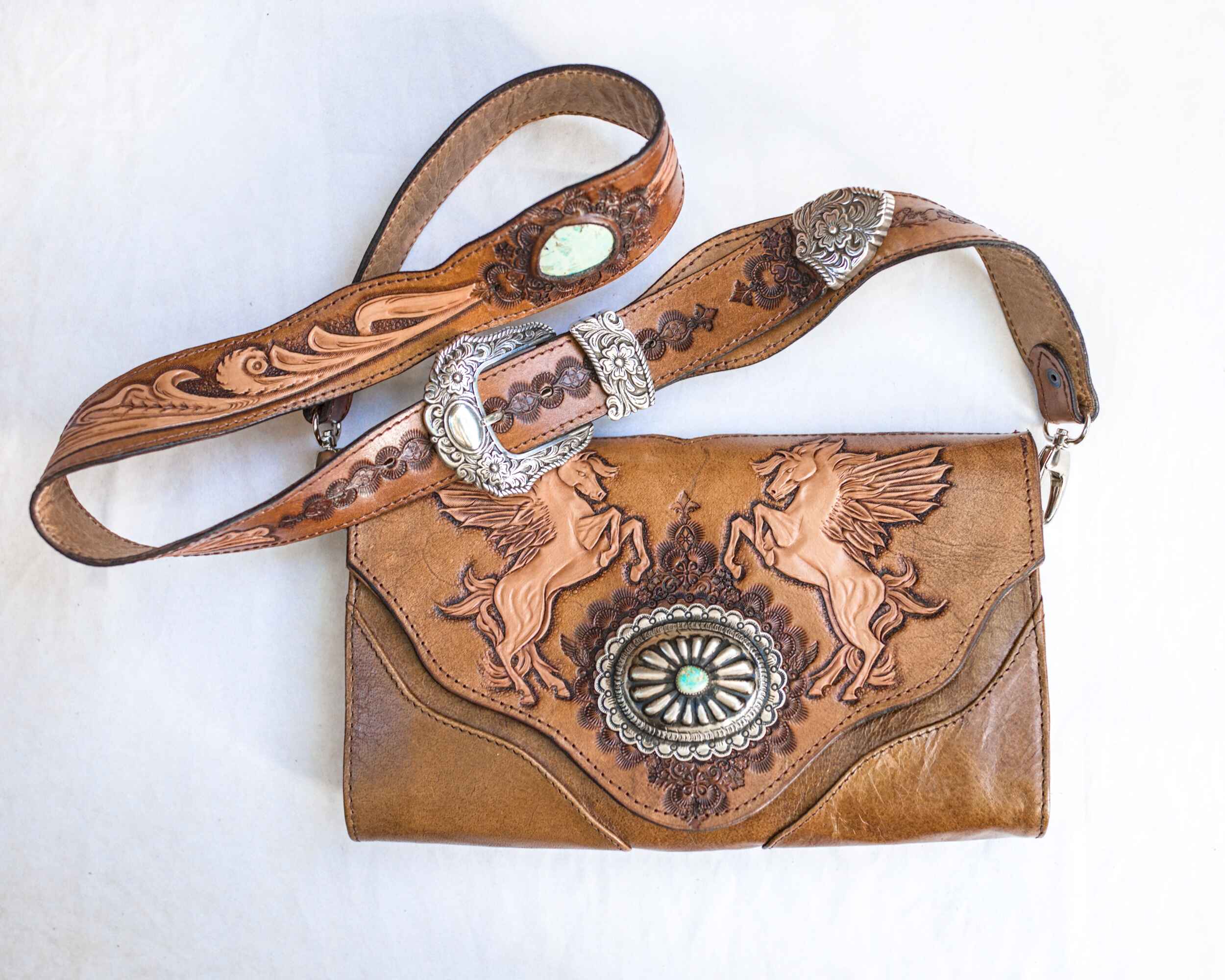 Pegasus Clutch with Navajo Concho