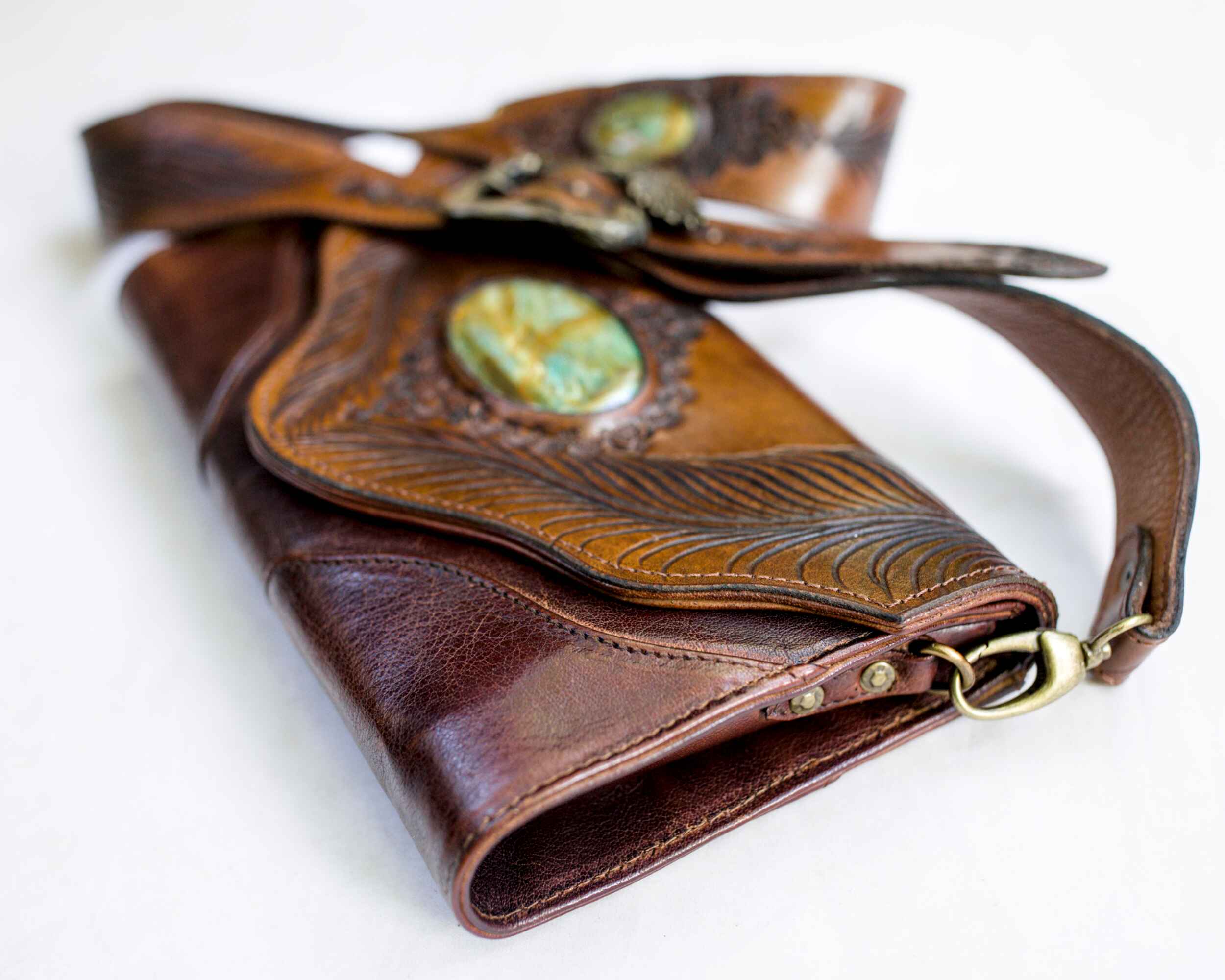 Eagle Feather Clutch with Dragon Stone