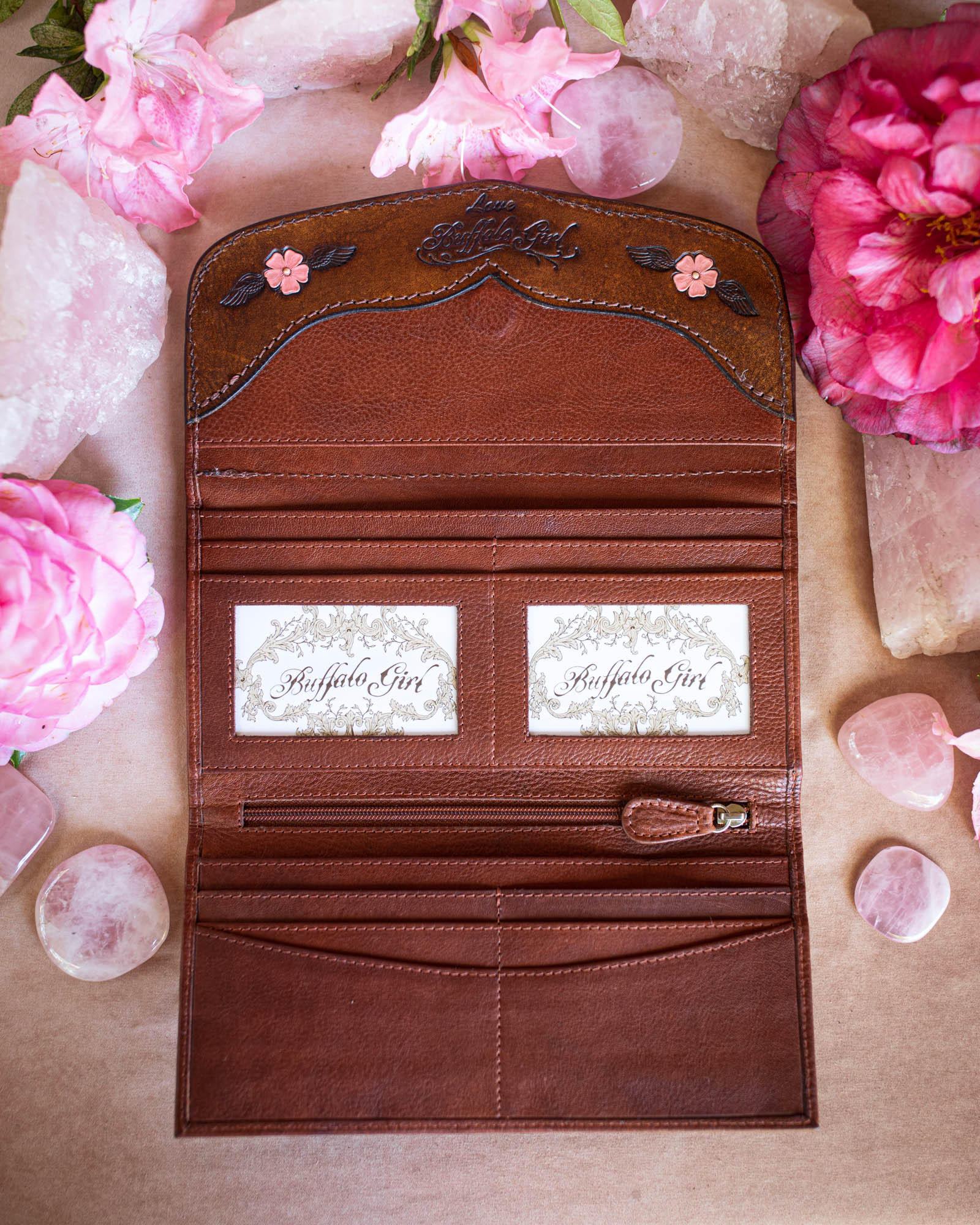 Pegasus Wallet with Rose Quartz