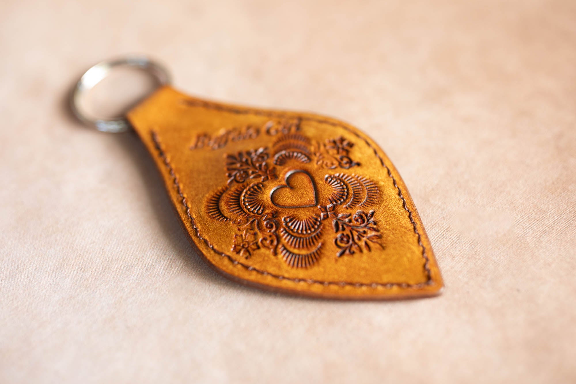 Mandala Key Ring with Amazonite