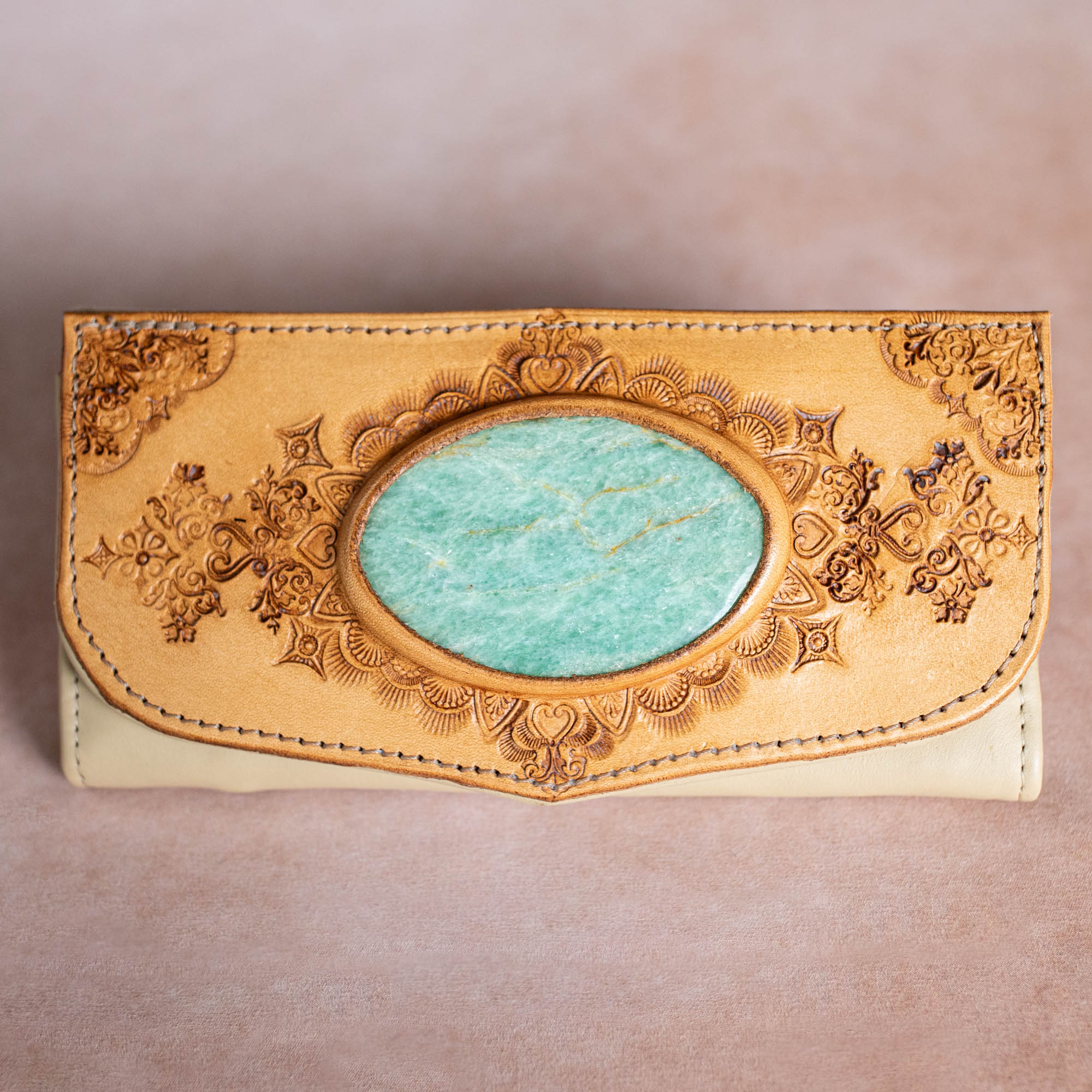 Mandala Wallet with Amazonite