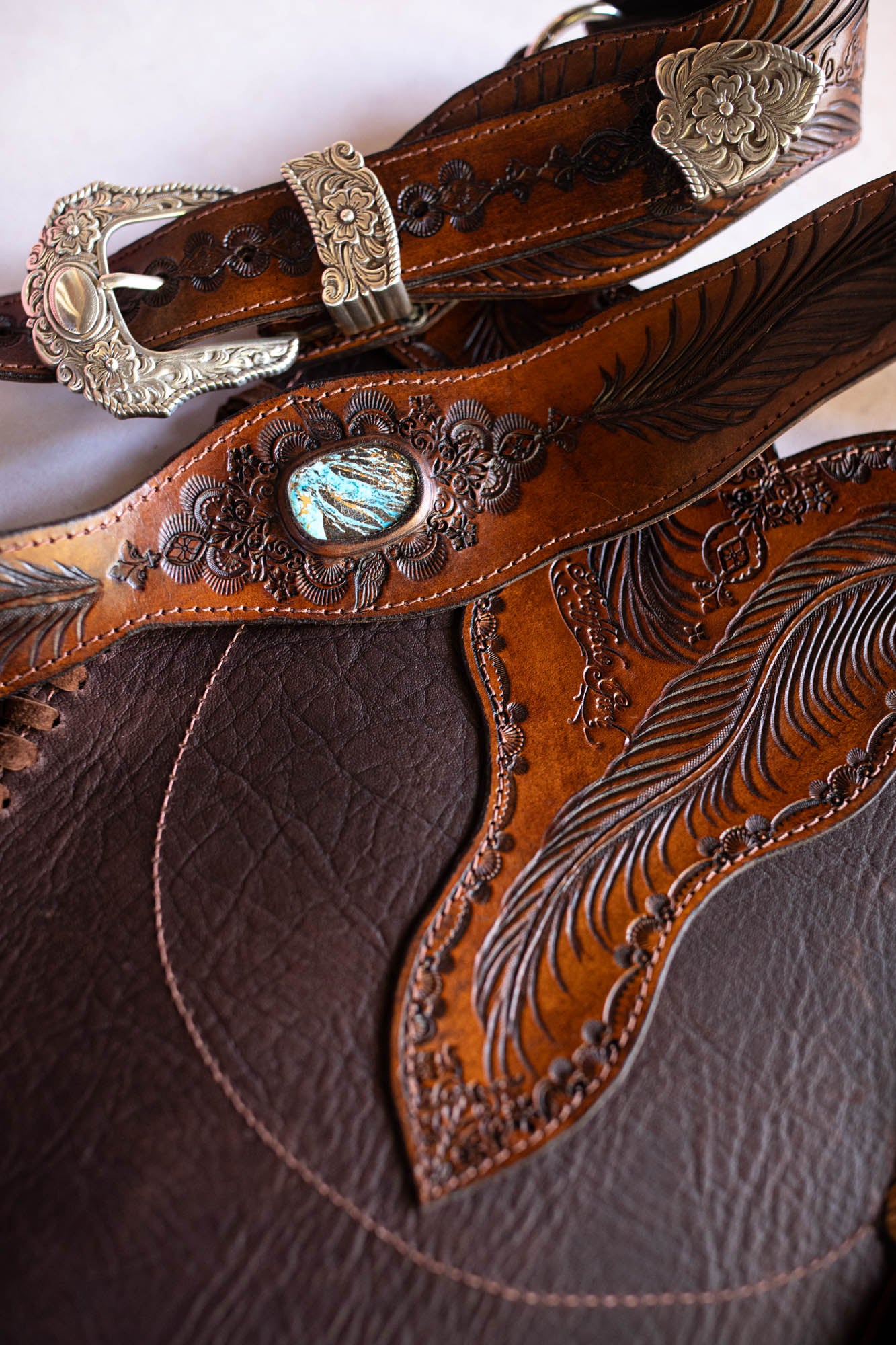 Apache Tasselled Bag with Navajo Concho