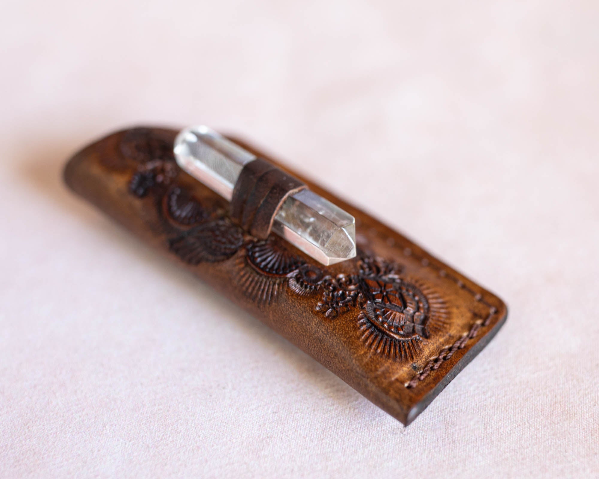 Woodstock Lighter Case with Quartz Crystal