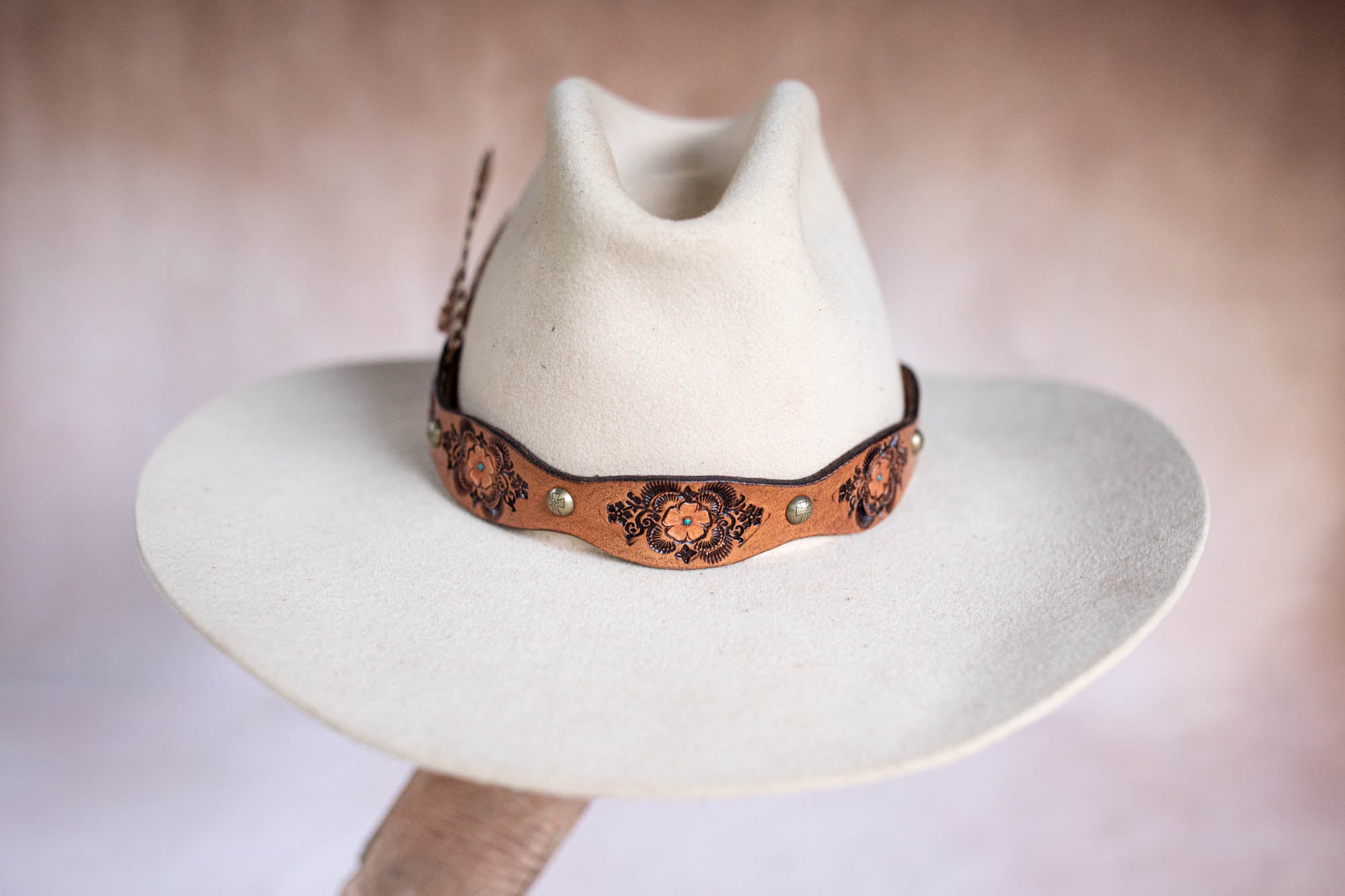 Desert Bloom Hat Band with Turquoise