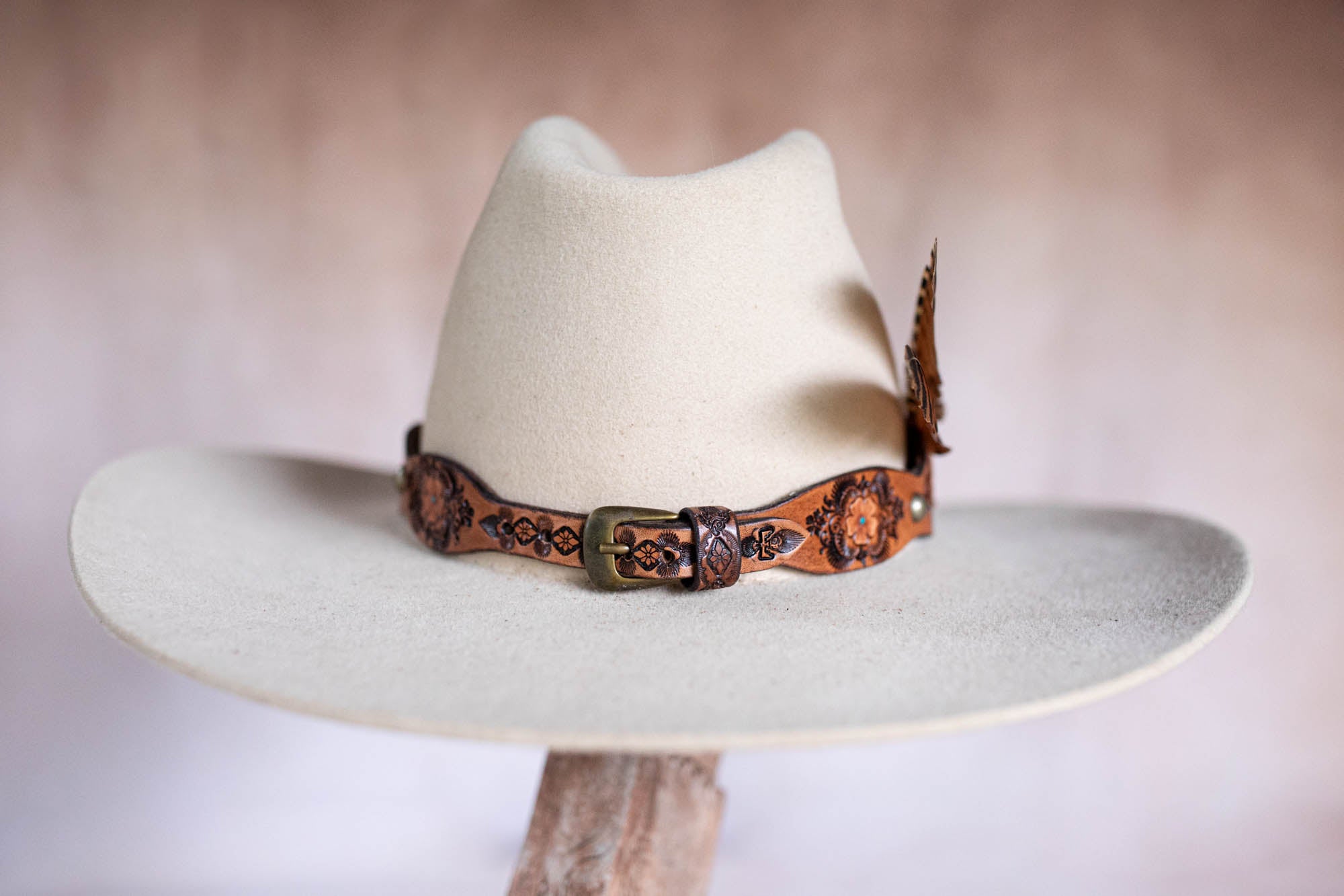Desert Bloom Hat Band with Turquoise