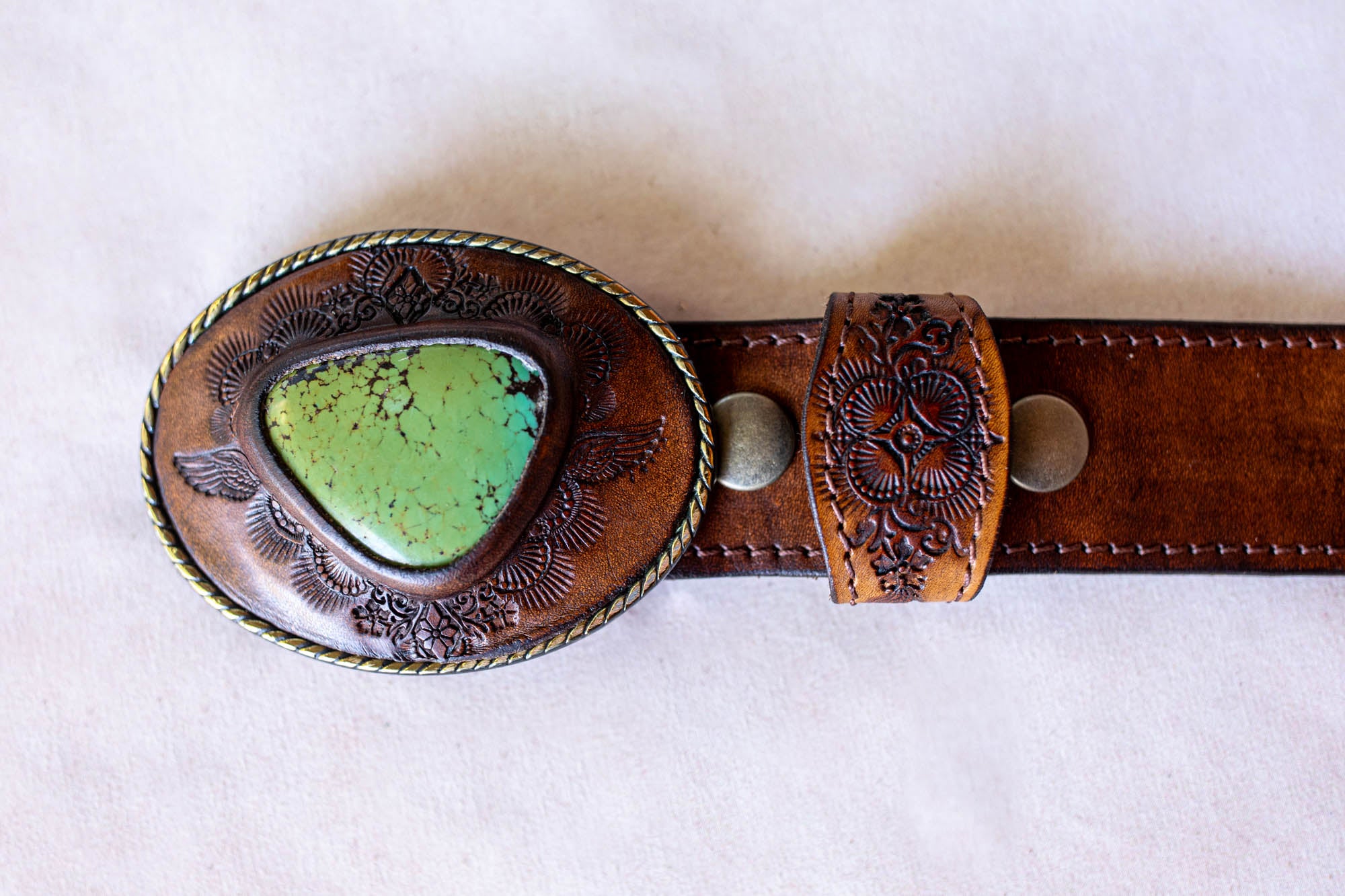 Desert Ranger Belt with Turquoise