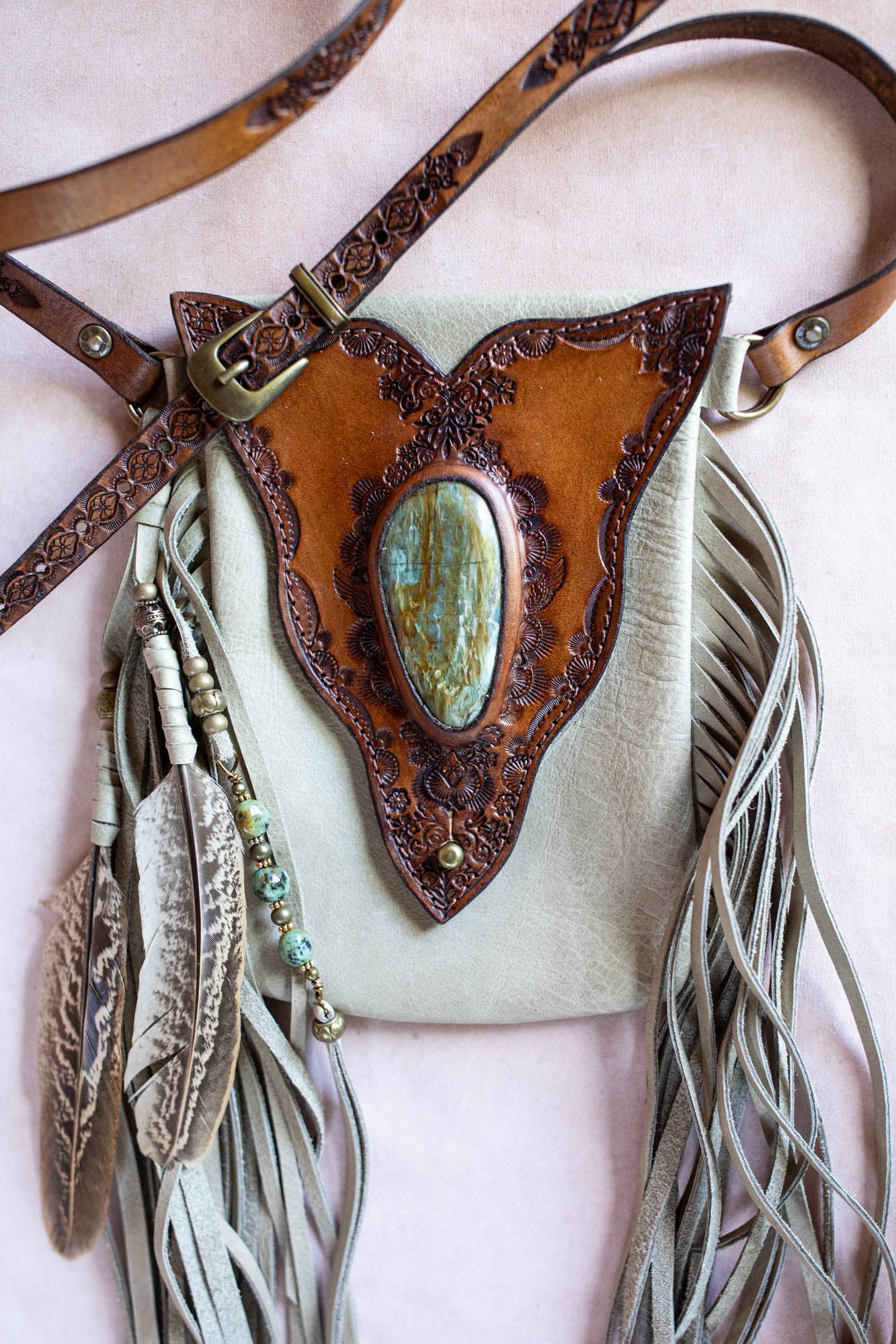 Gypsy Wanderer Phone Pouch with Dragon Stone
