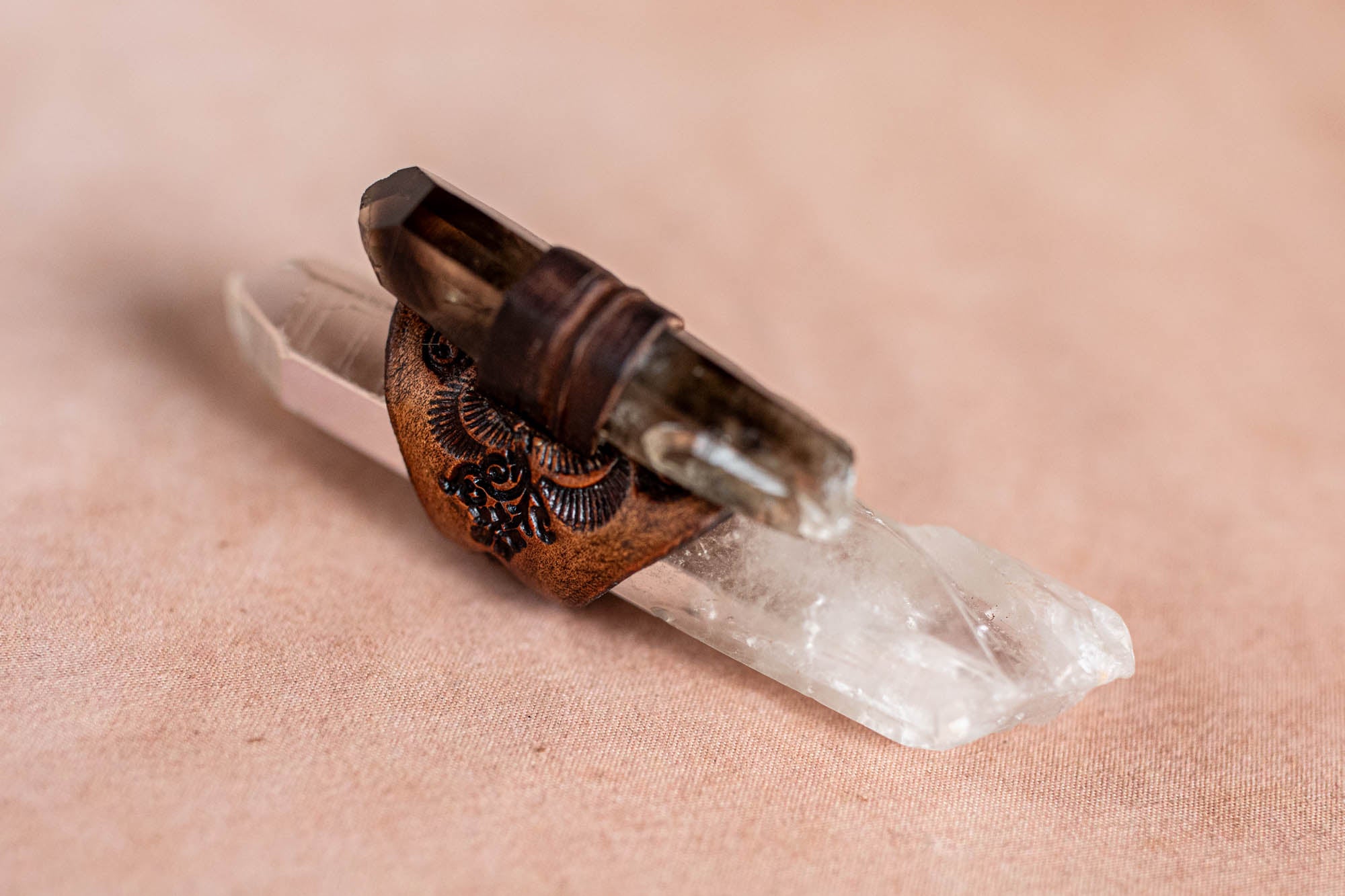 Druid Ring with Smoky Quartz