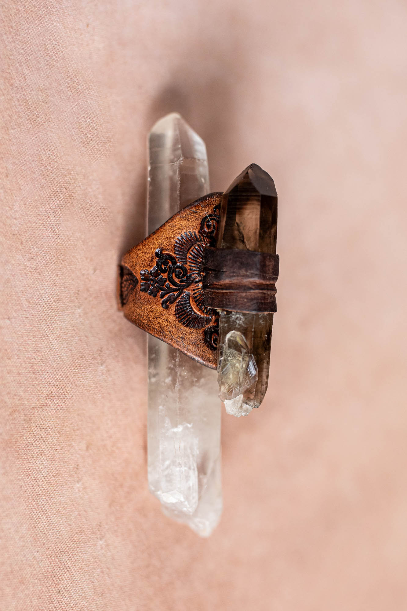 Druid Ring with Smoky Quartz