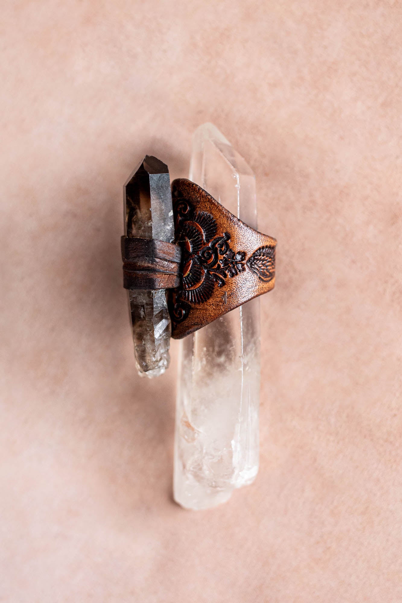 Druid Ring with Smoky Quartz