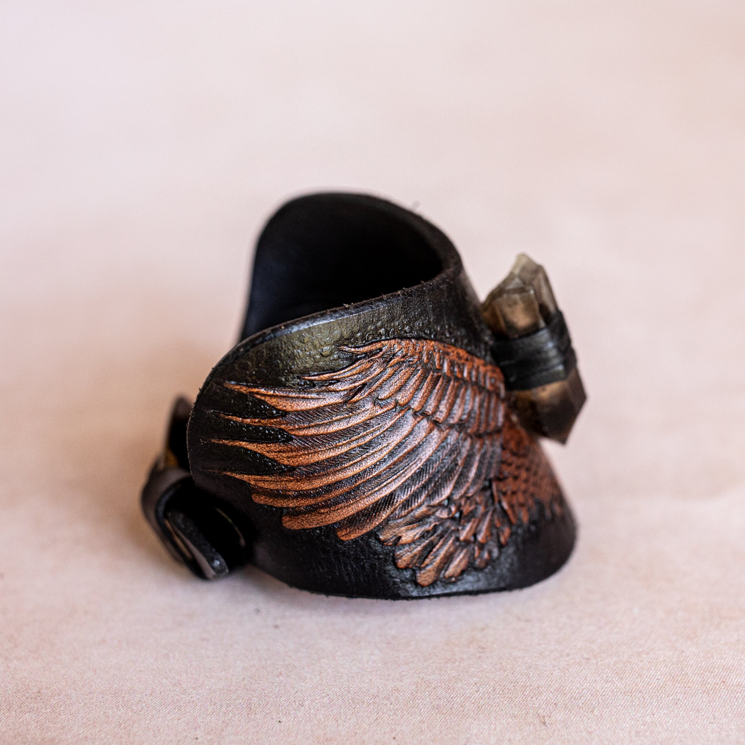 Black Bay Rebel Eagle Cuff with Smoky Quartz