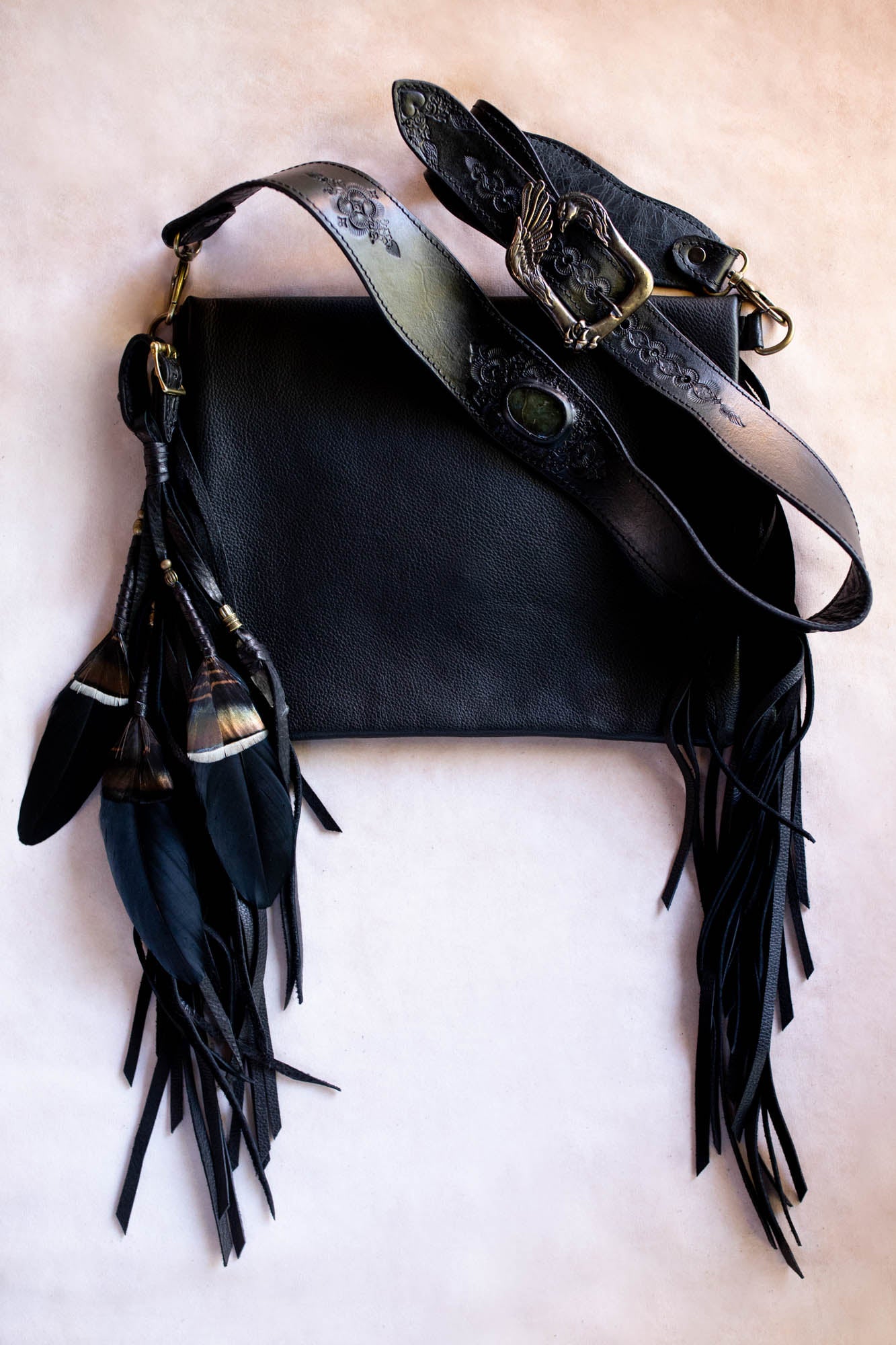 Guardian Wings Gypsy Wanderer Bag with Labradorite