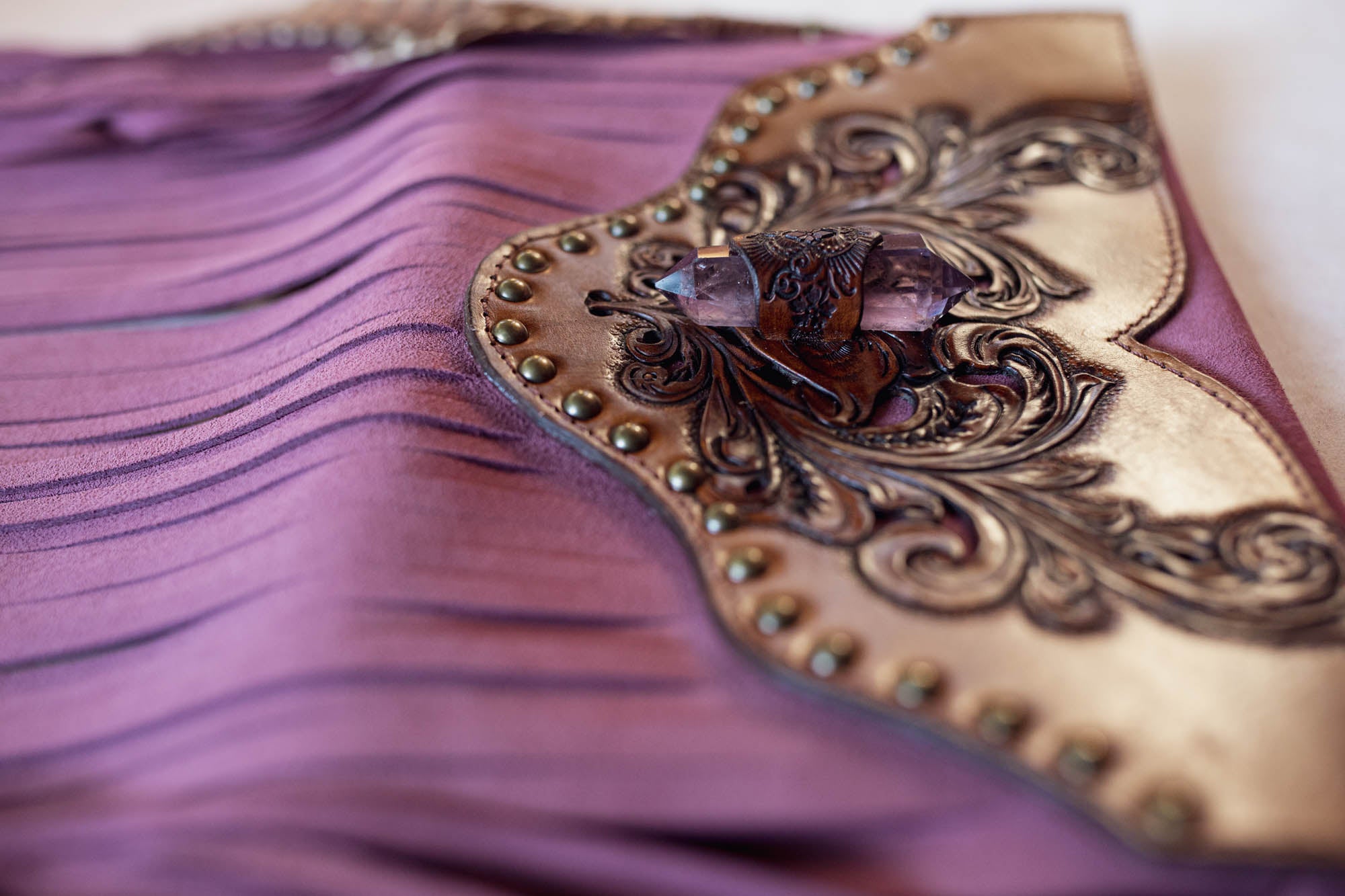 Petite Gypsy Wanderer Bag with Amethyst - Buffalo Girl®