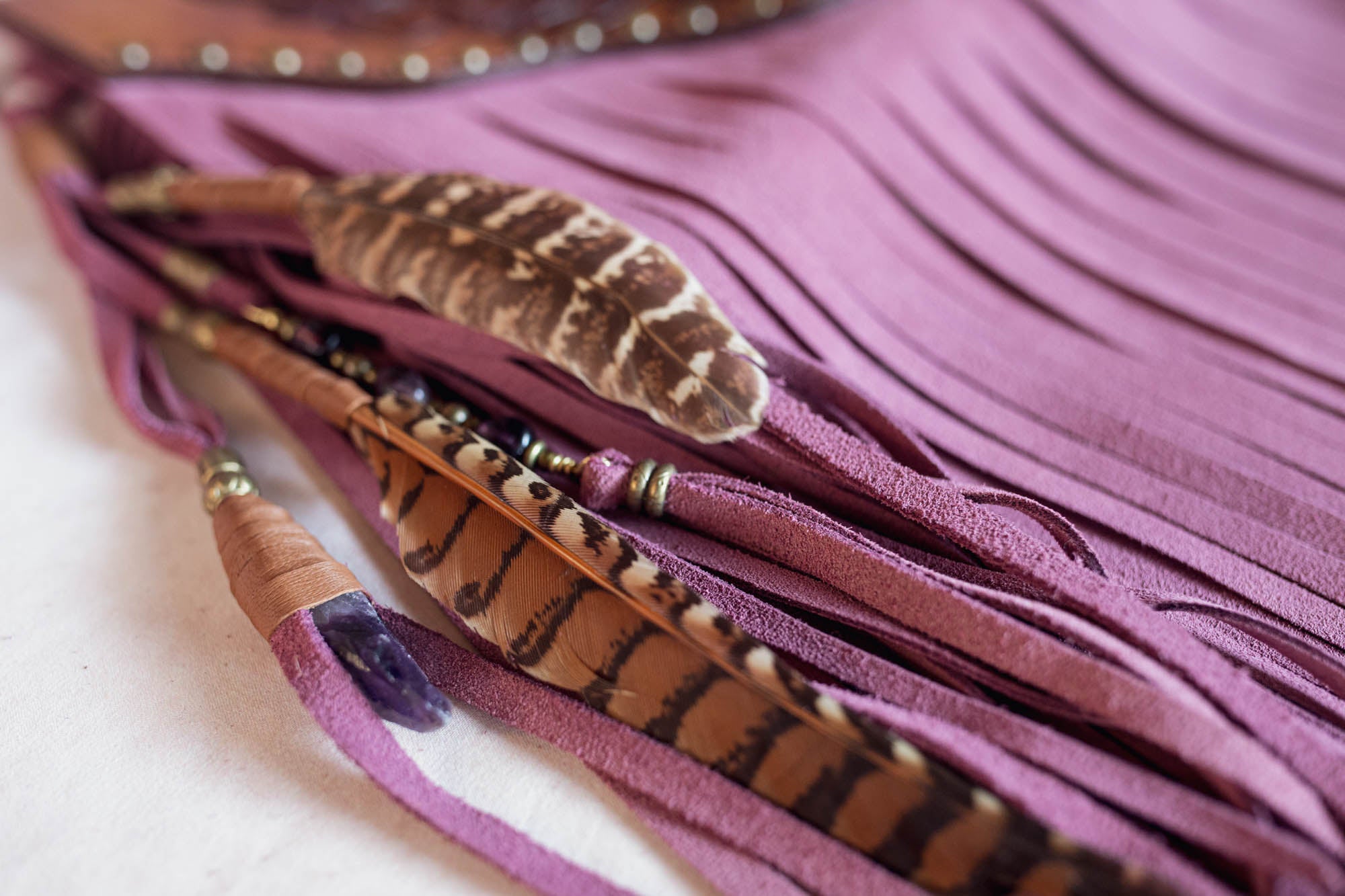 Petite Gypsy Wanderer Bag with Amethyst - Buffalo Girl®