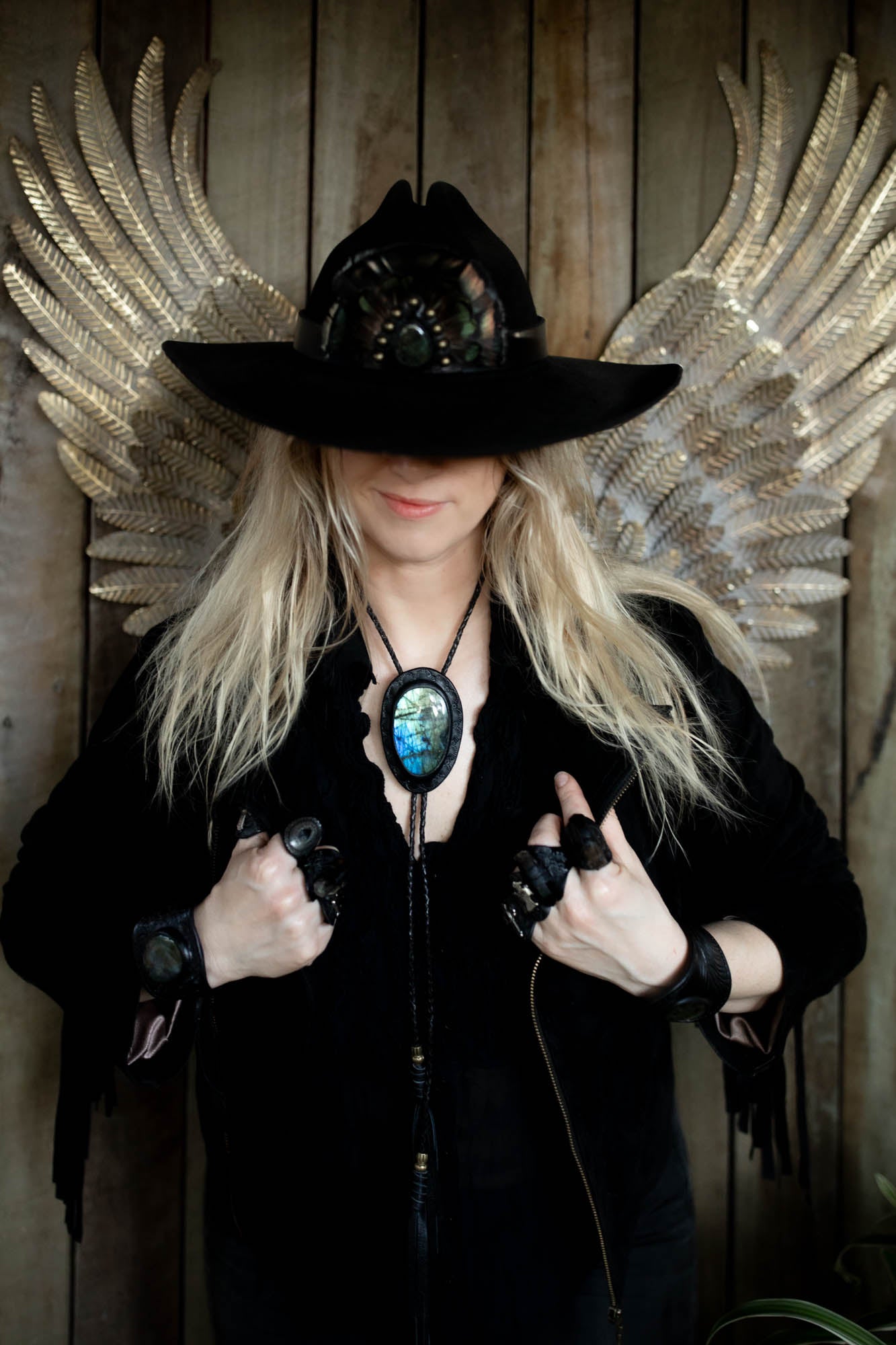 Labradorite Bolo Tie