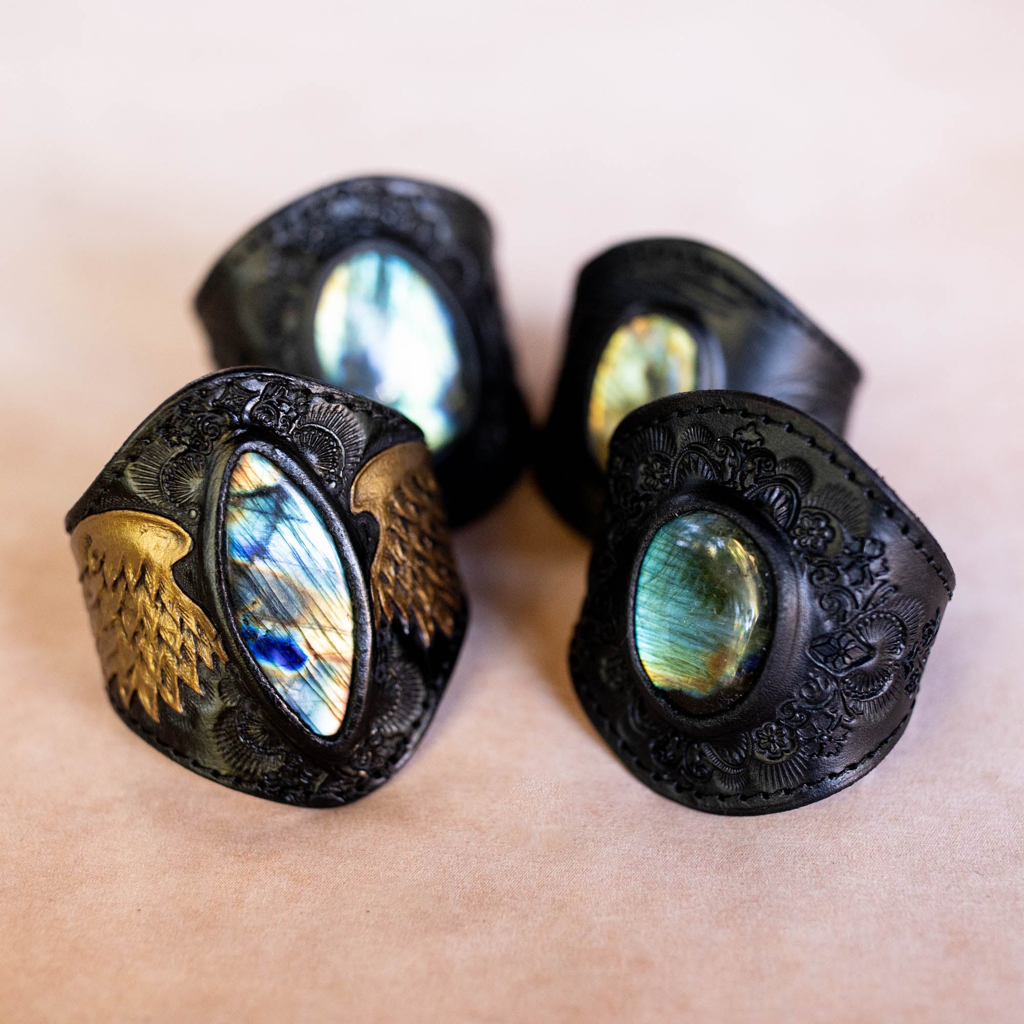 Mandala Cuff with Labradorite