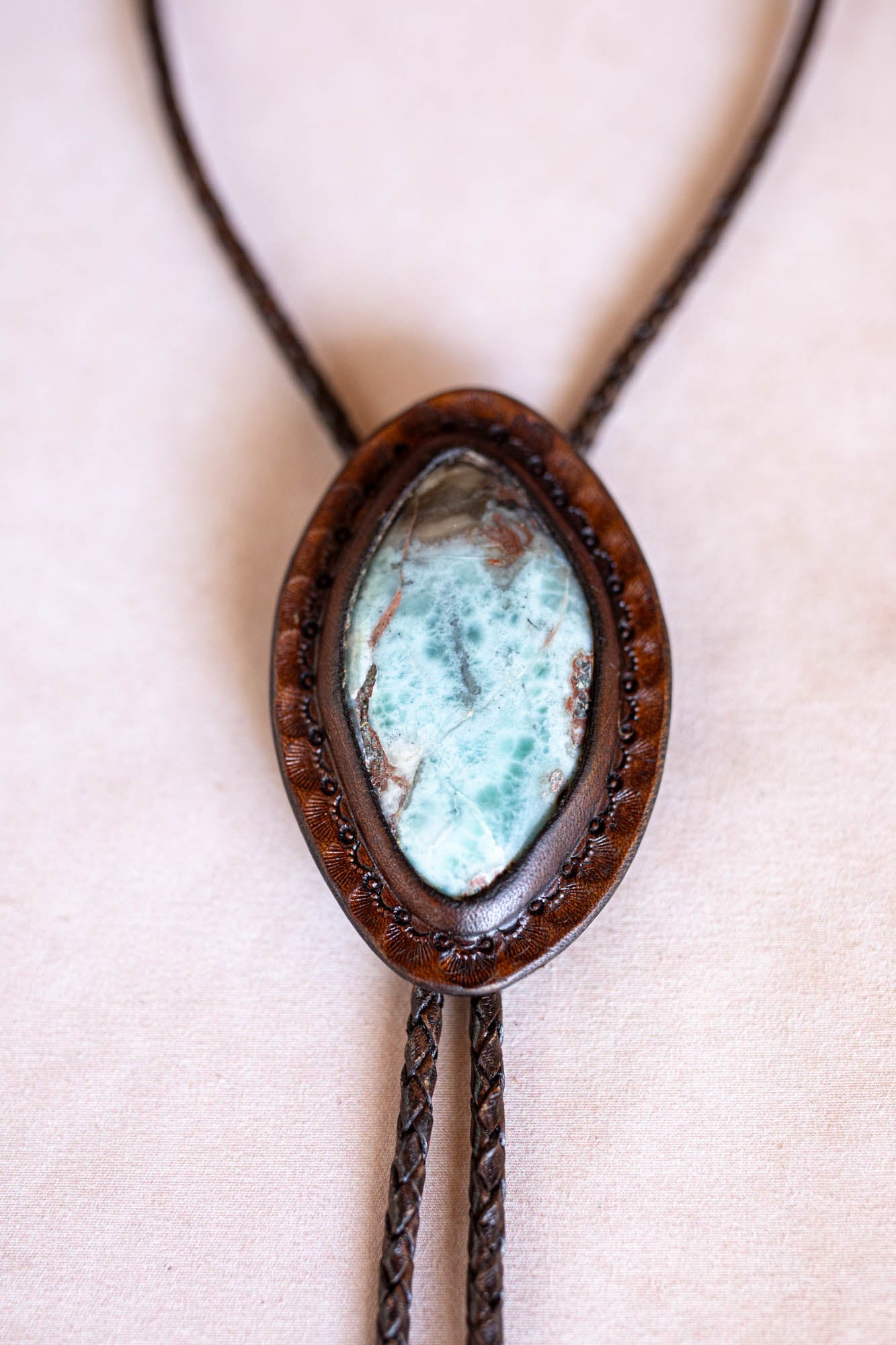 Larimar Bolo Tie