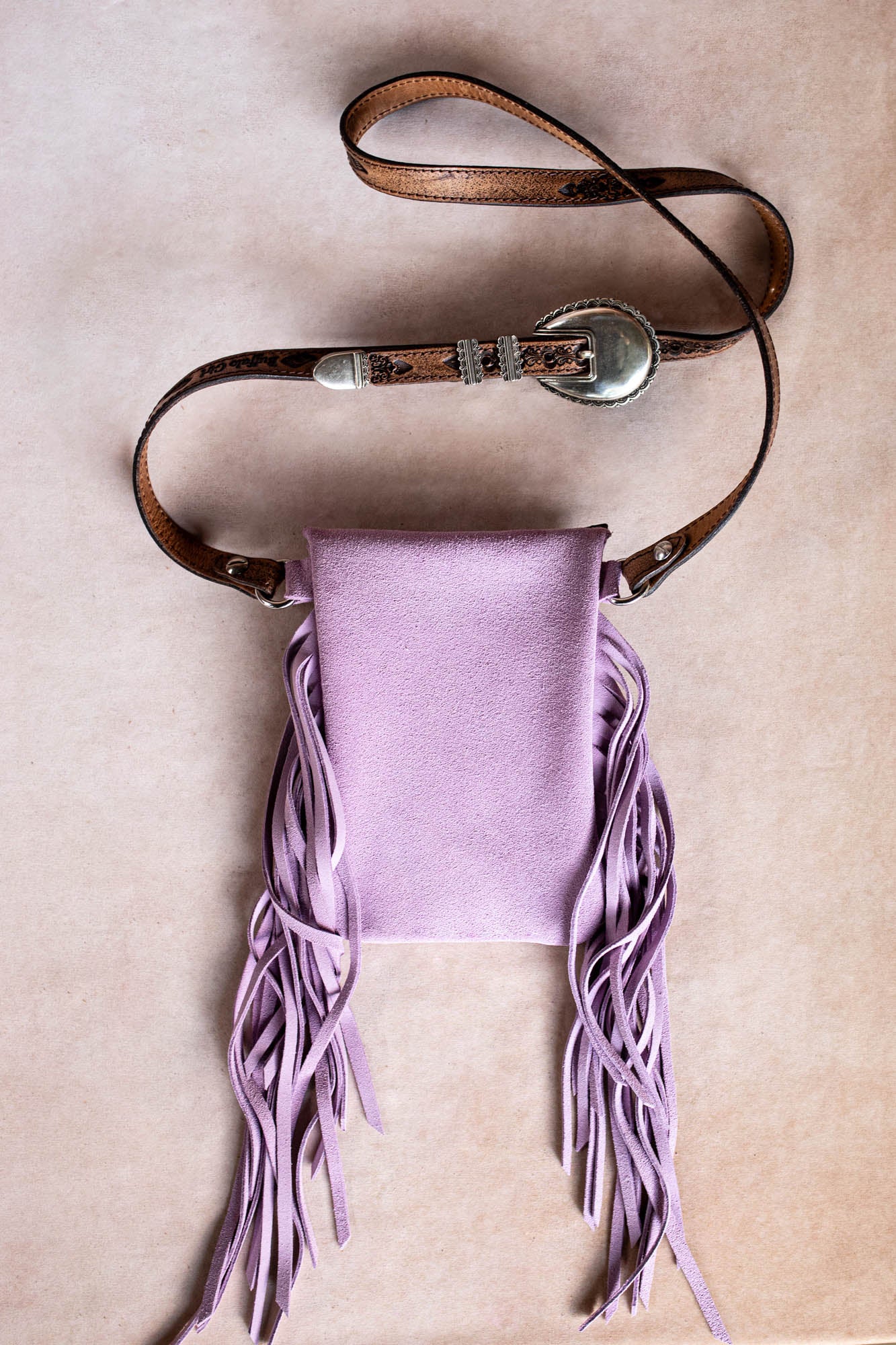 Lilac Thunderbird Gypsy Wanderer Phone Pouch with Amethyst