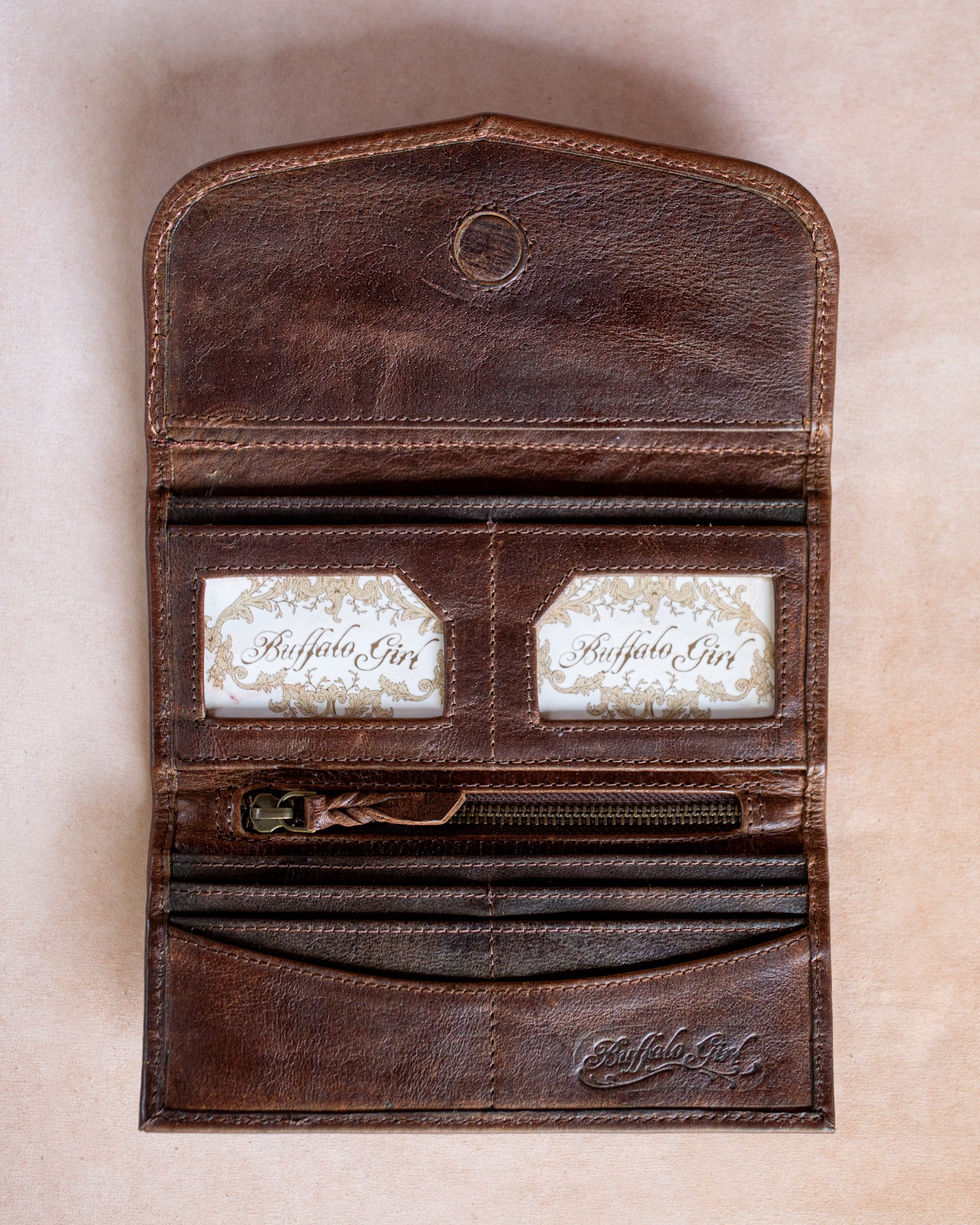 Eagle Feather Wallet with Navajo Concho