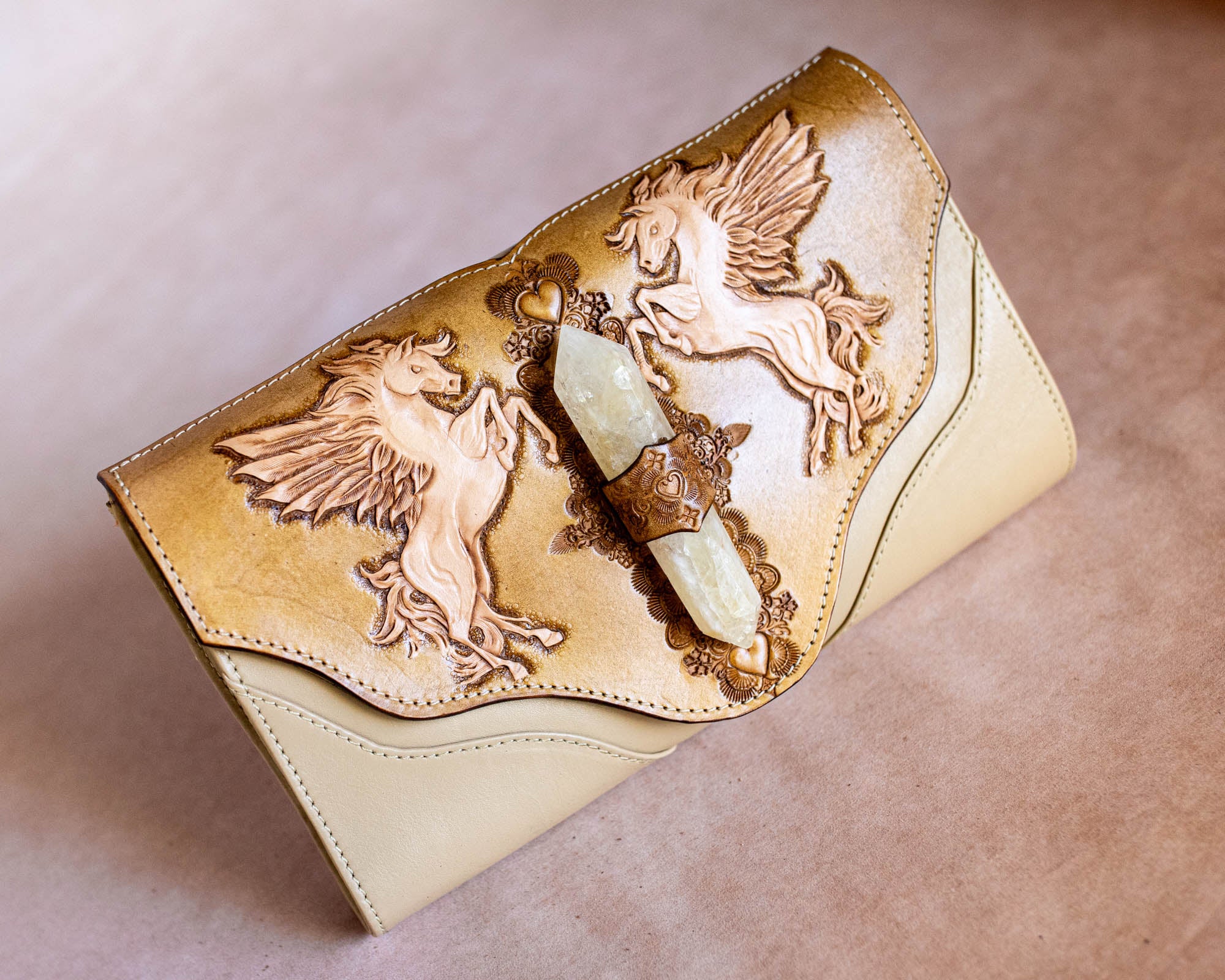 Pegasus Clutch with Calcite