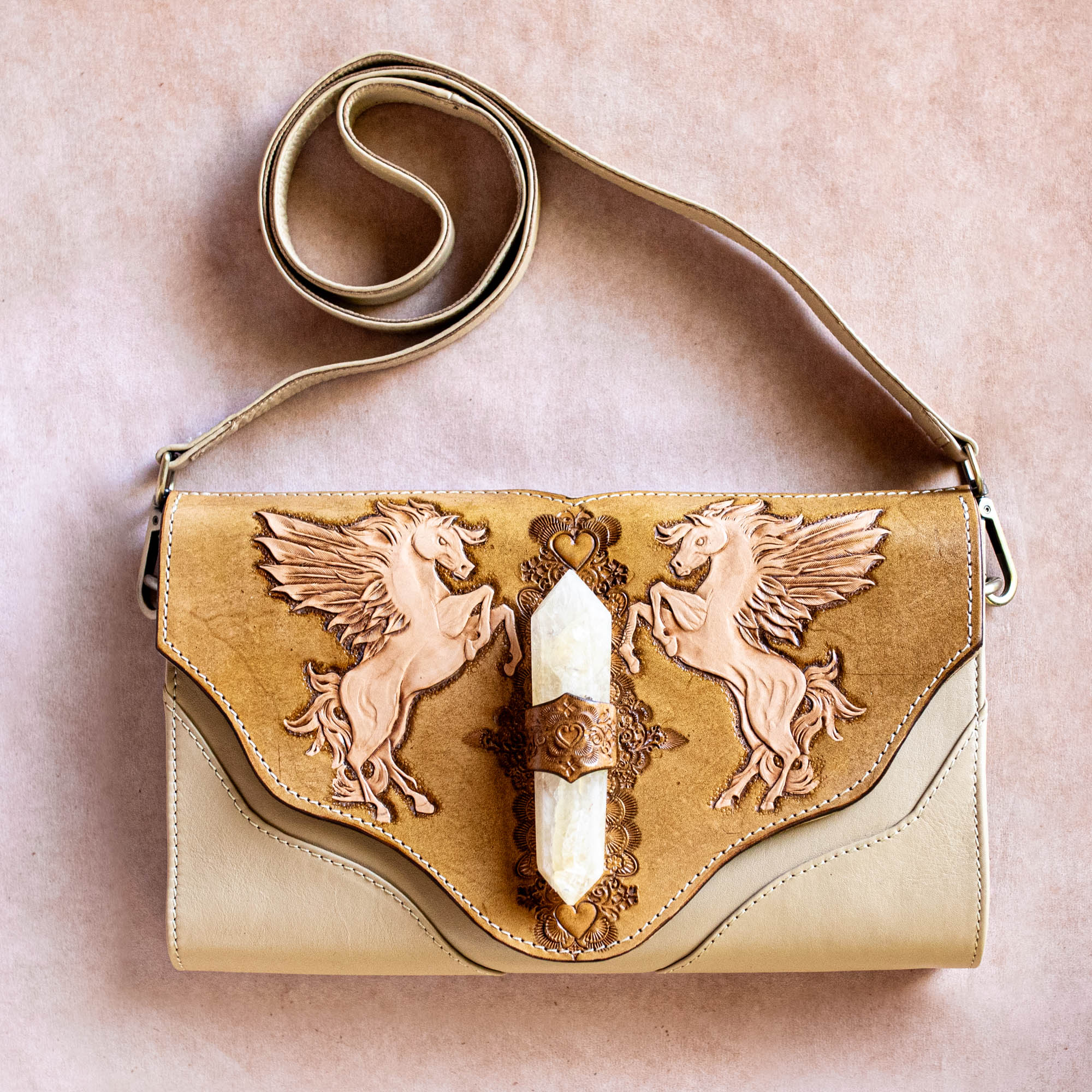Pegasus Clutch with Calcite