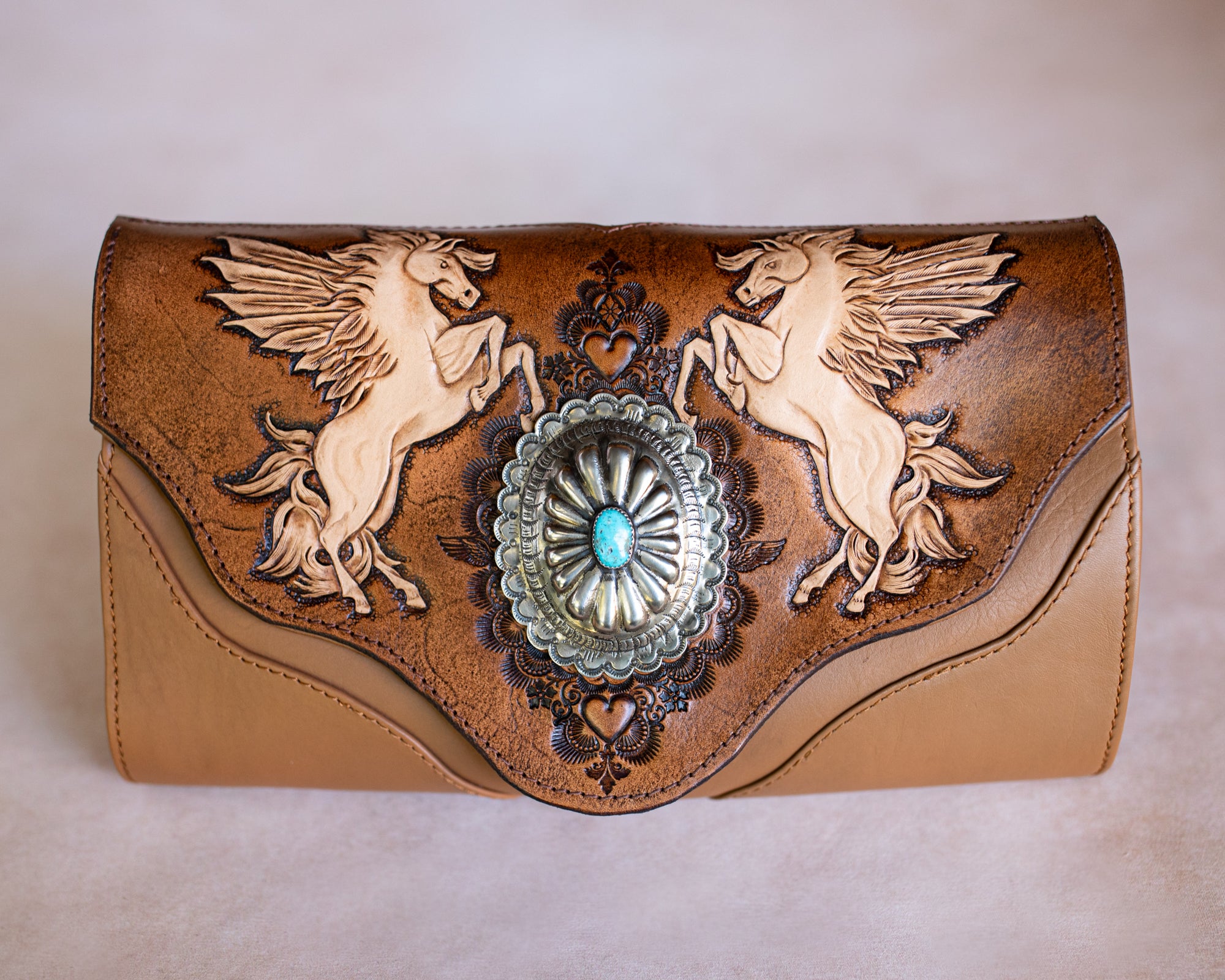 Pegasus Clutch with Navajo Concho