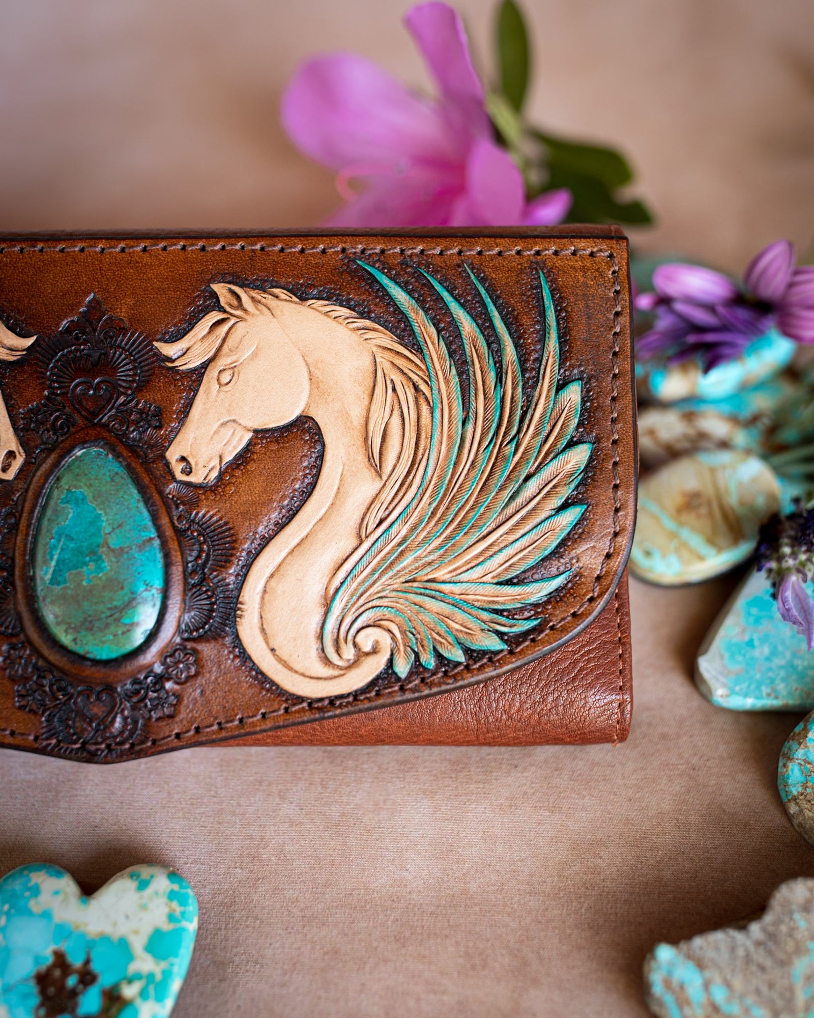 Pegasus Wallet with Turquoise