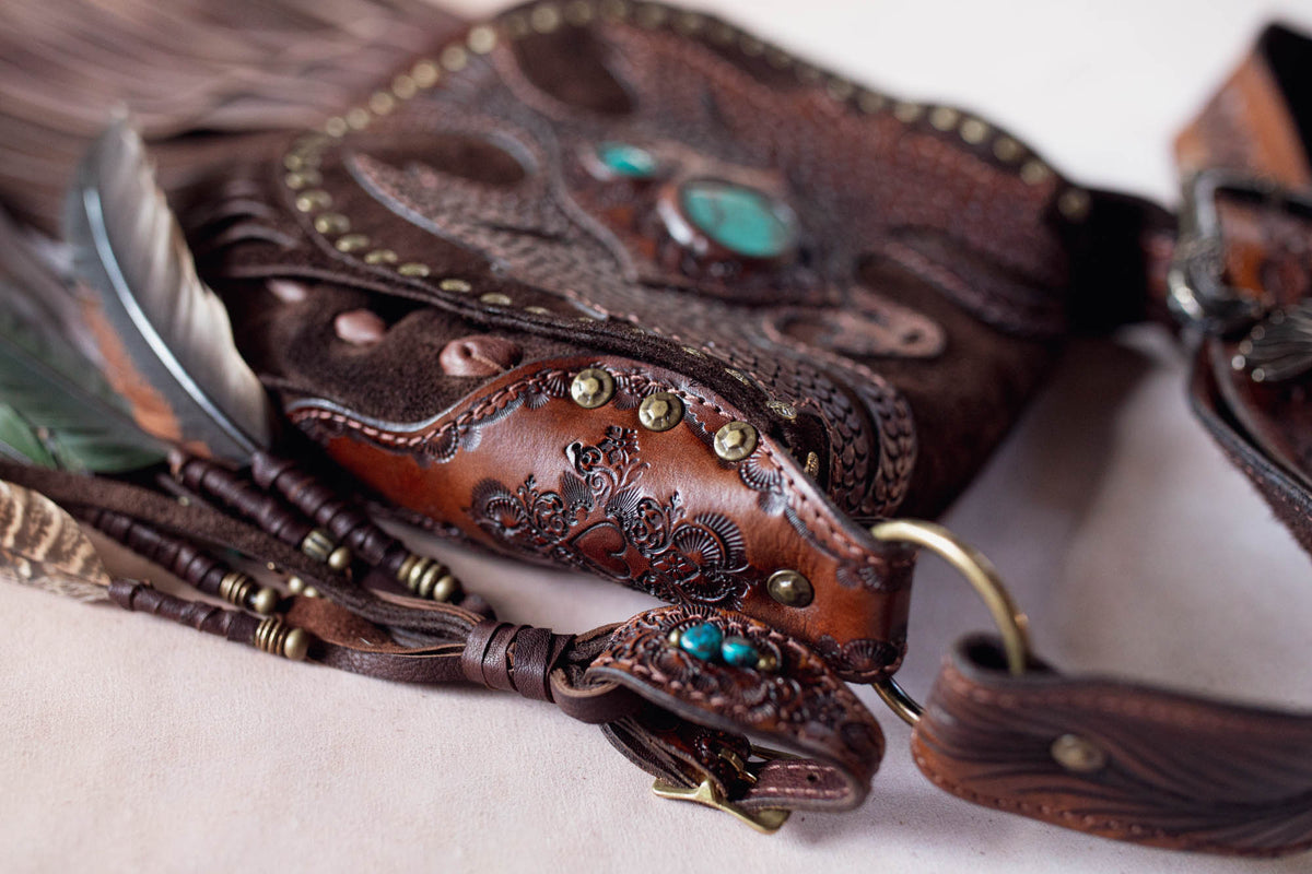Petite Cheyenne Eagle Bag with Turquoise