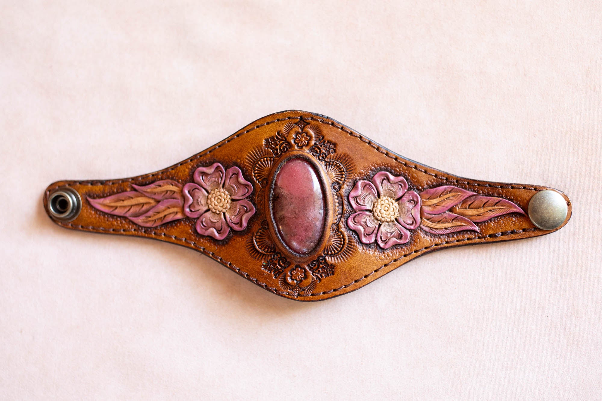 Desert Bloom Cuff with Rhodonite