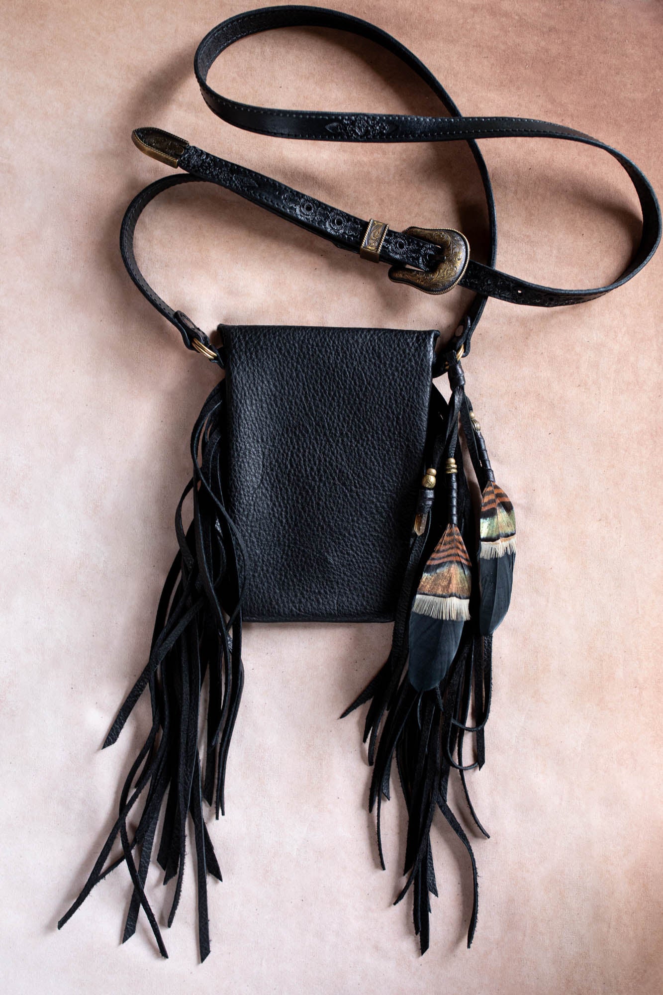 Thunderbird Gypsy Wanderer Phone Pouch with Labradorite