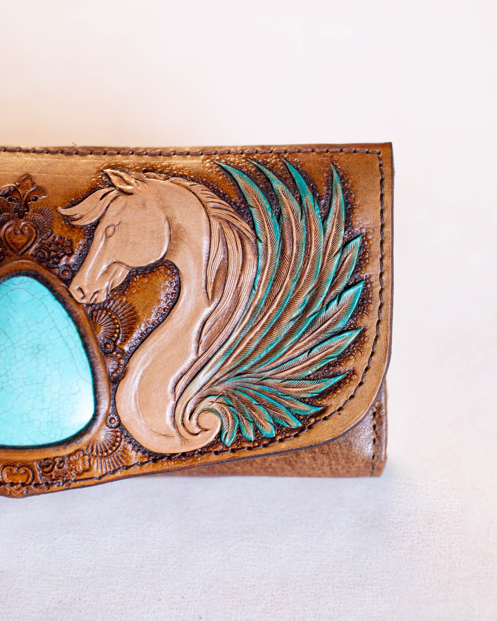 Pegasus Wallet with Turquoise