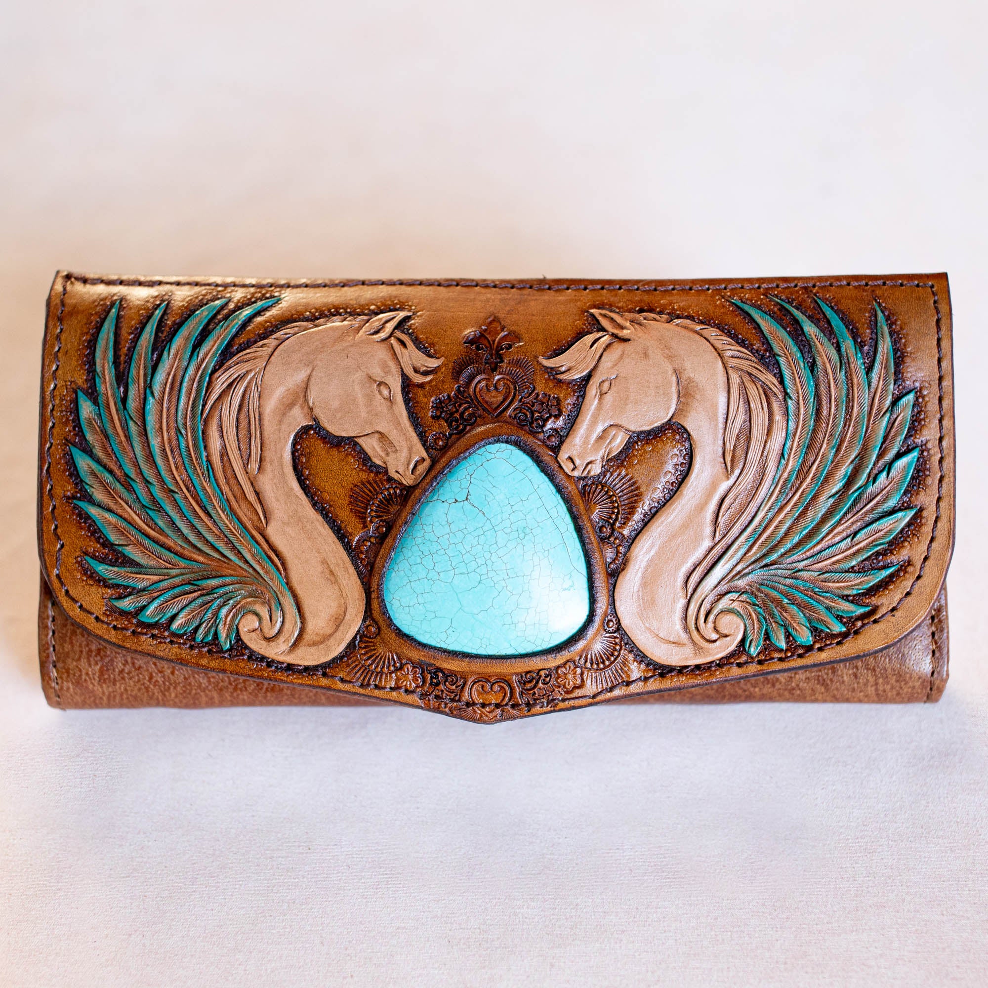 Pegasus Wallet with Turquoise