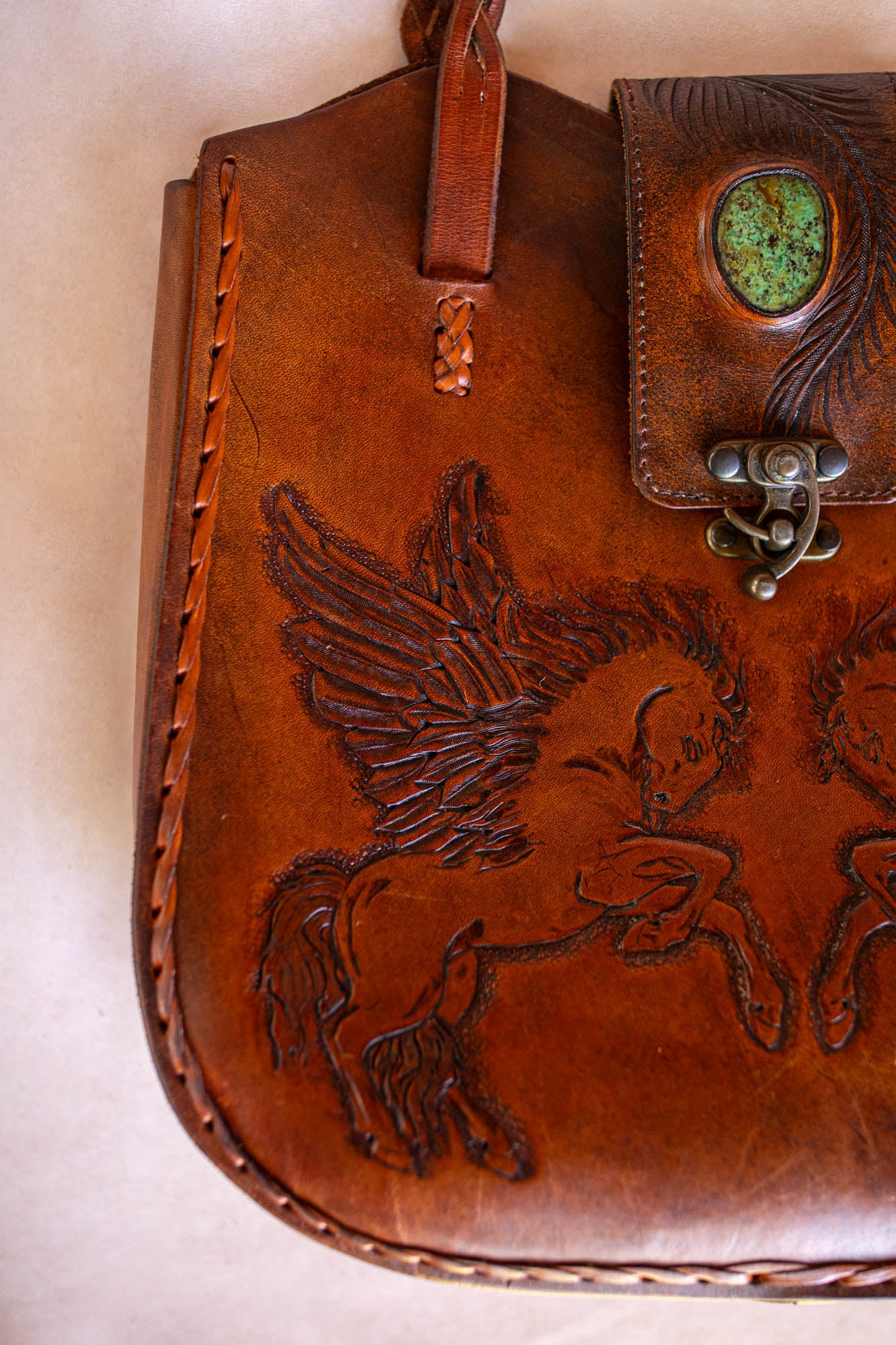 Vintage Dream Chaser Tote Bag with Turquoise