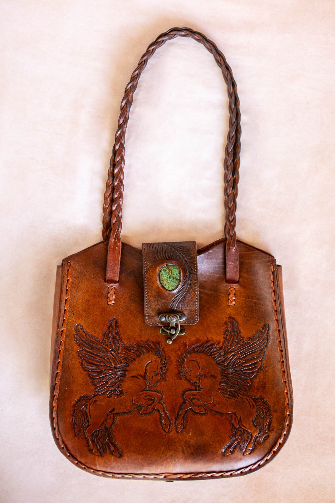 Vintage Dream Chaser Tote Bag with Turquoise