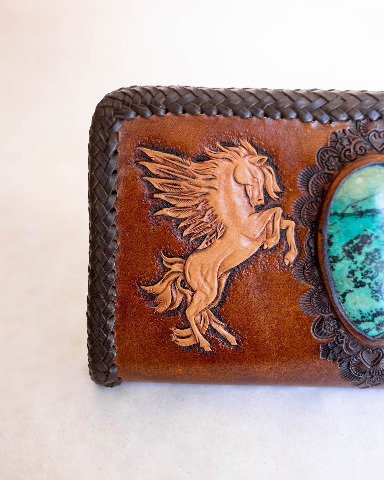Large Pegasus Wallet with African Turquoise