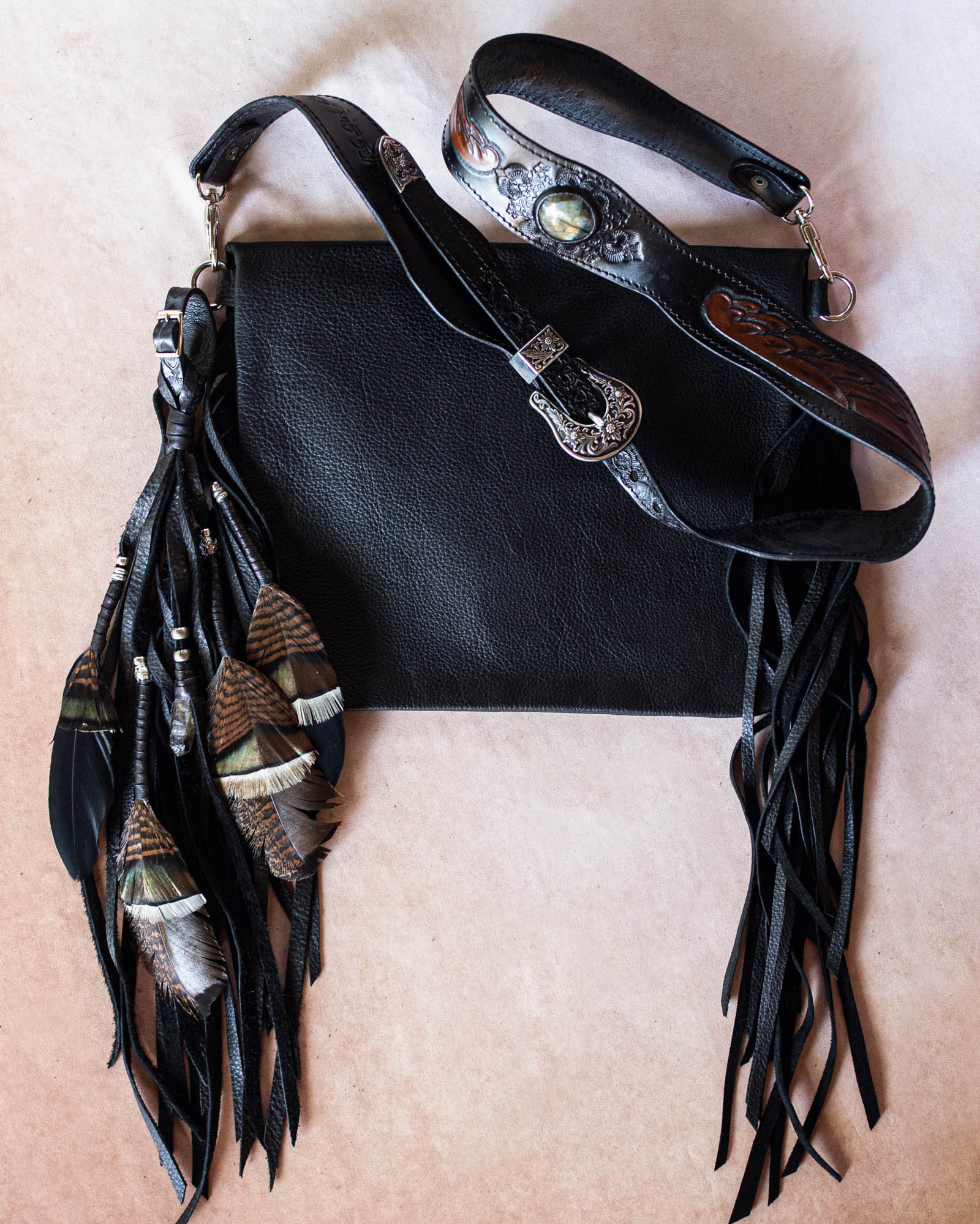 Guardian Wings Gypsy Wanderer Bag with Labradorite