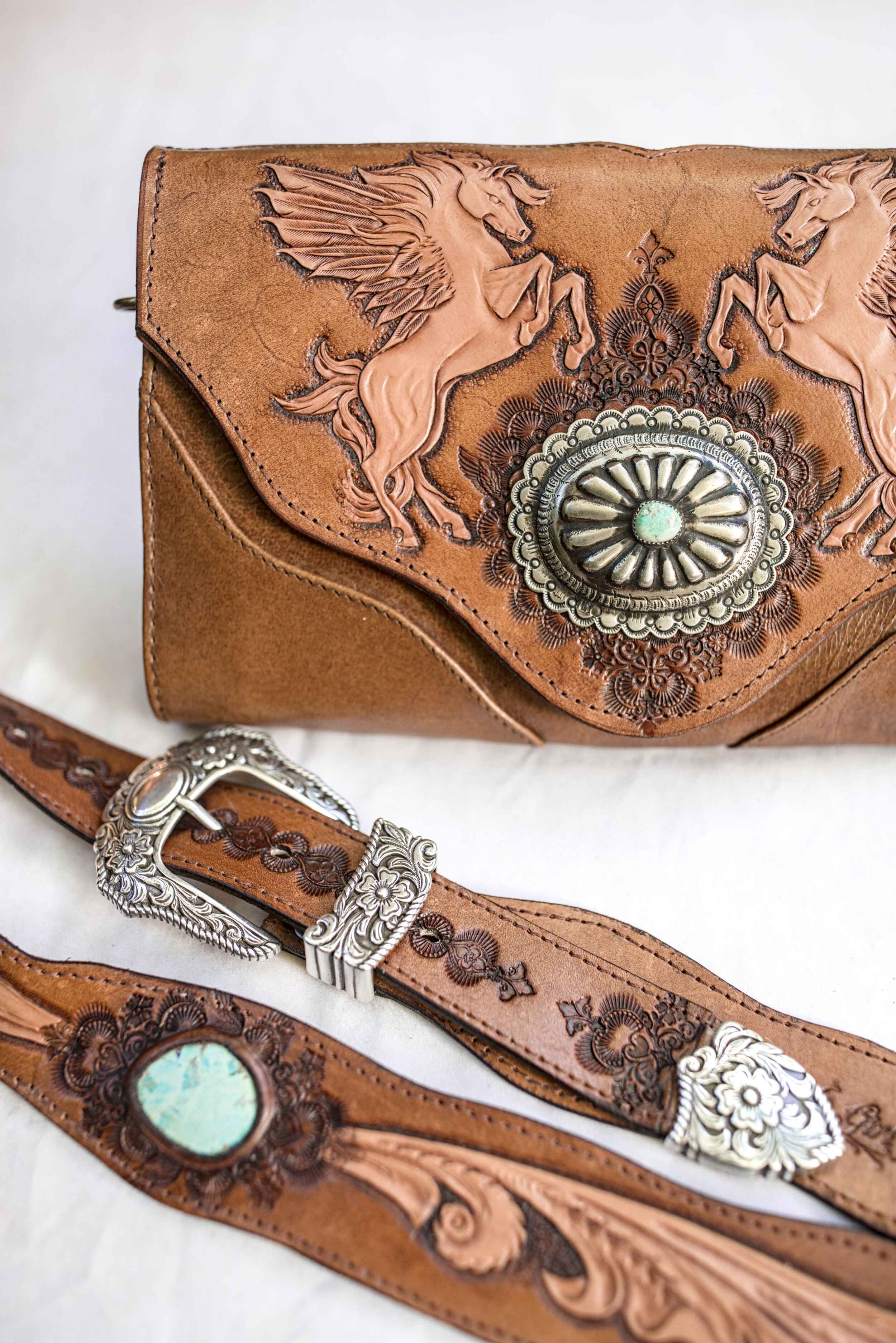 Pegasus Clutch with Navajo Concho