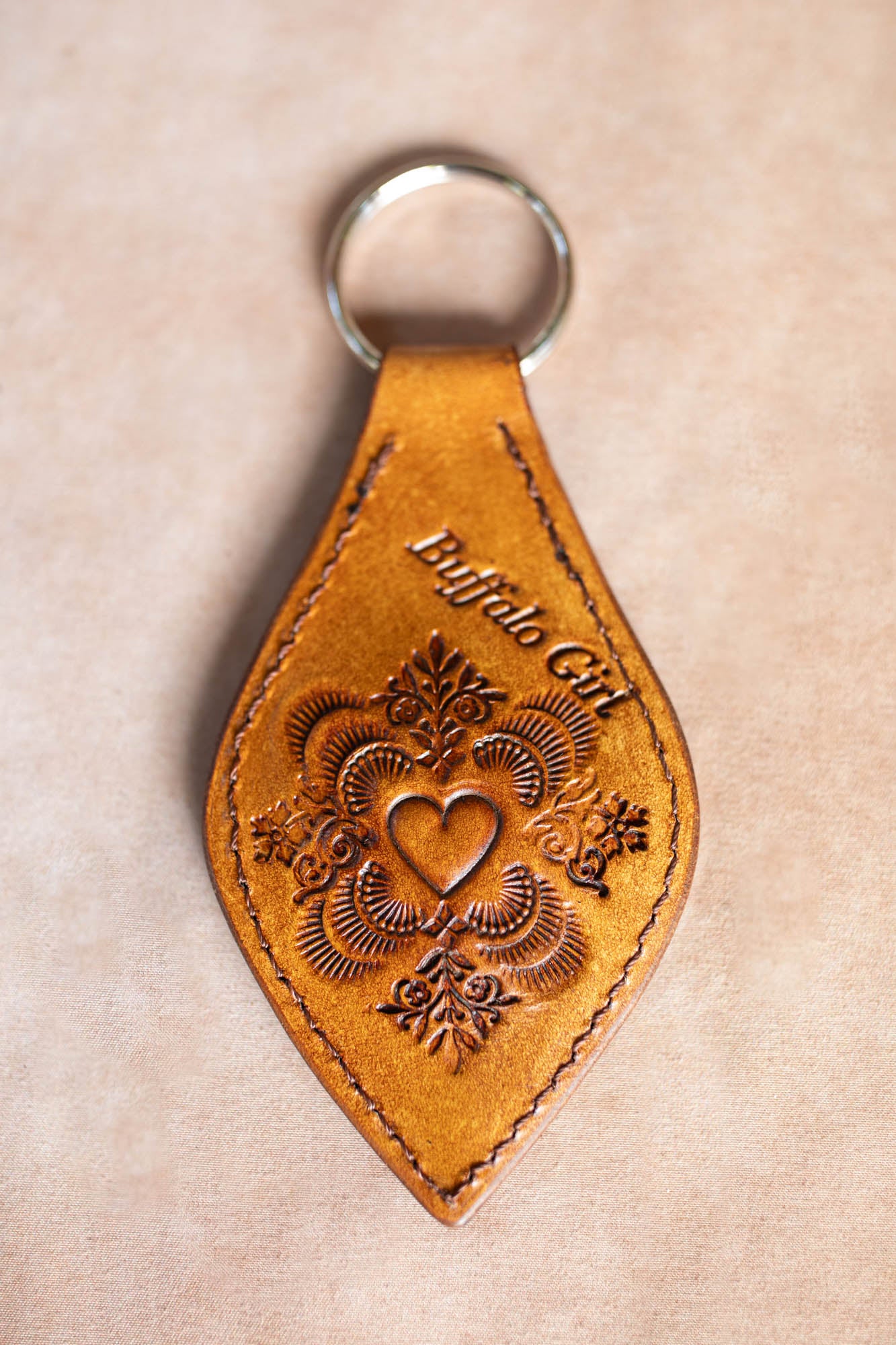 Mandala Key Ring with Amazonite