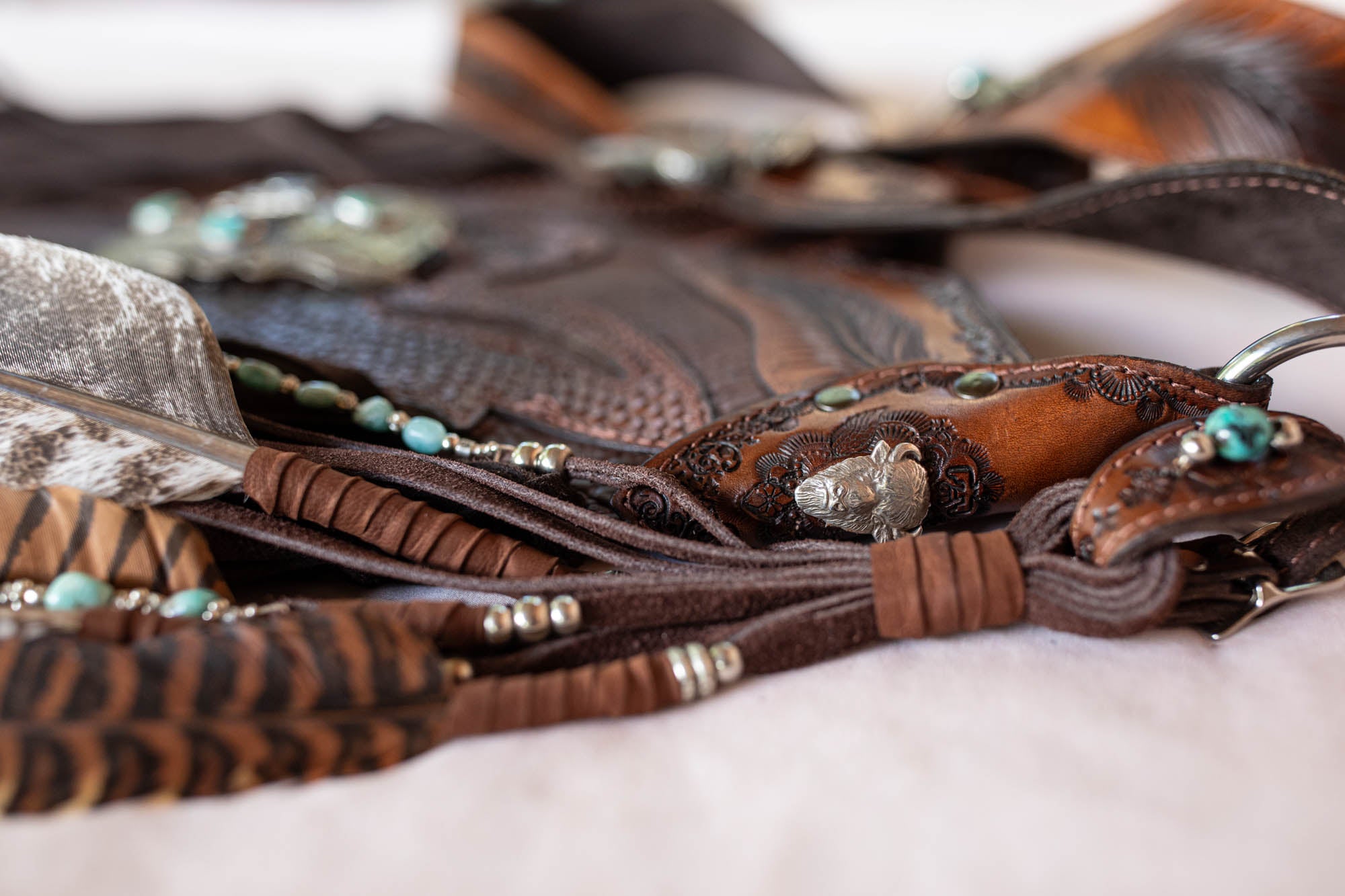 Apache Eagle Bag with Vintage Navajo Concho