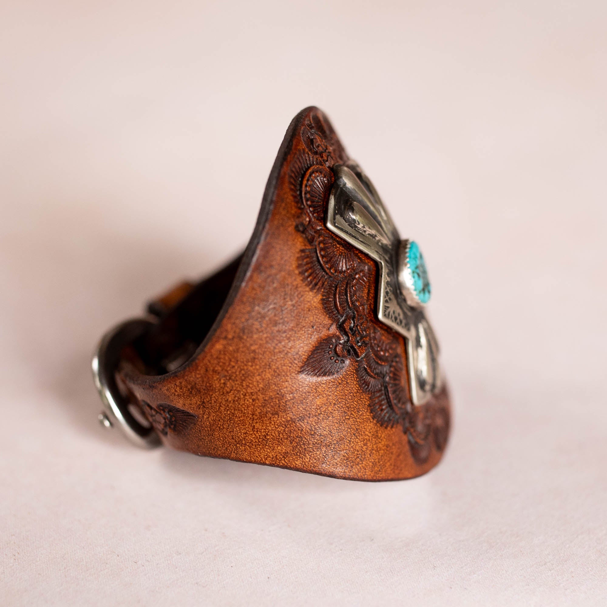 Mandala Cuff with Navajo Concho