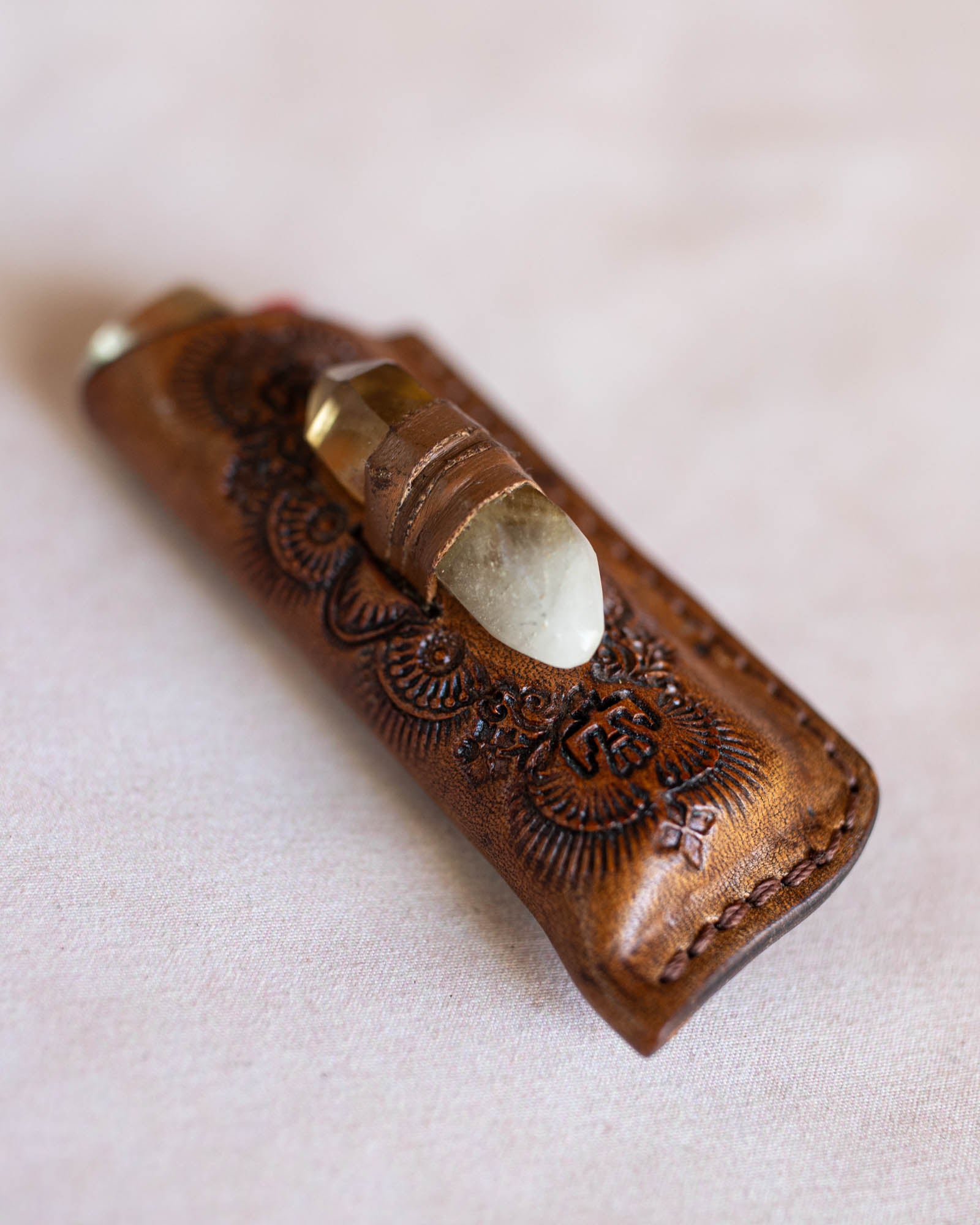 Woodstock Lighter Case with Citrine