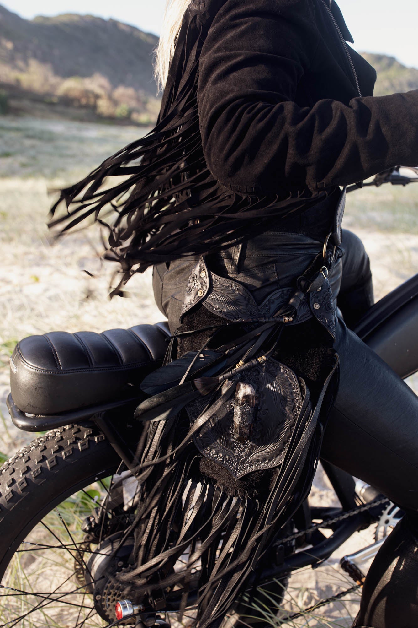 Petite Apache Tasselled Bag with Smoky Quartz