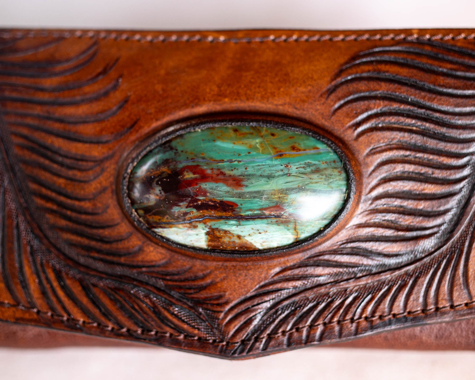 Eagle Feather Wallet with Dragon Stone