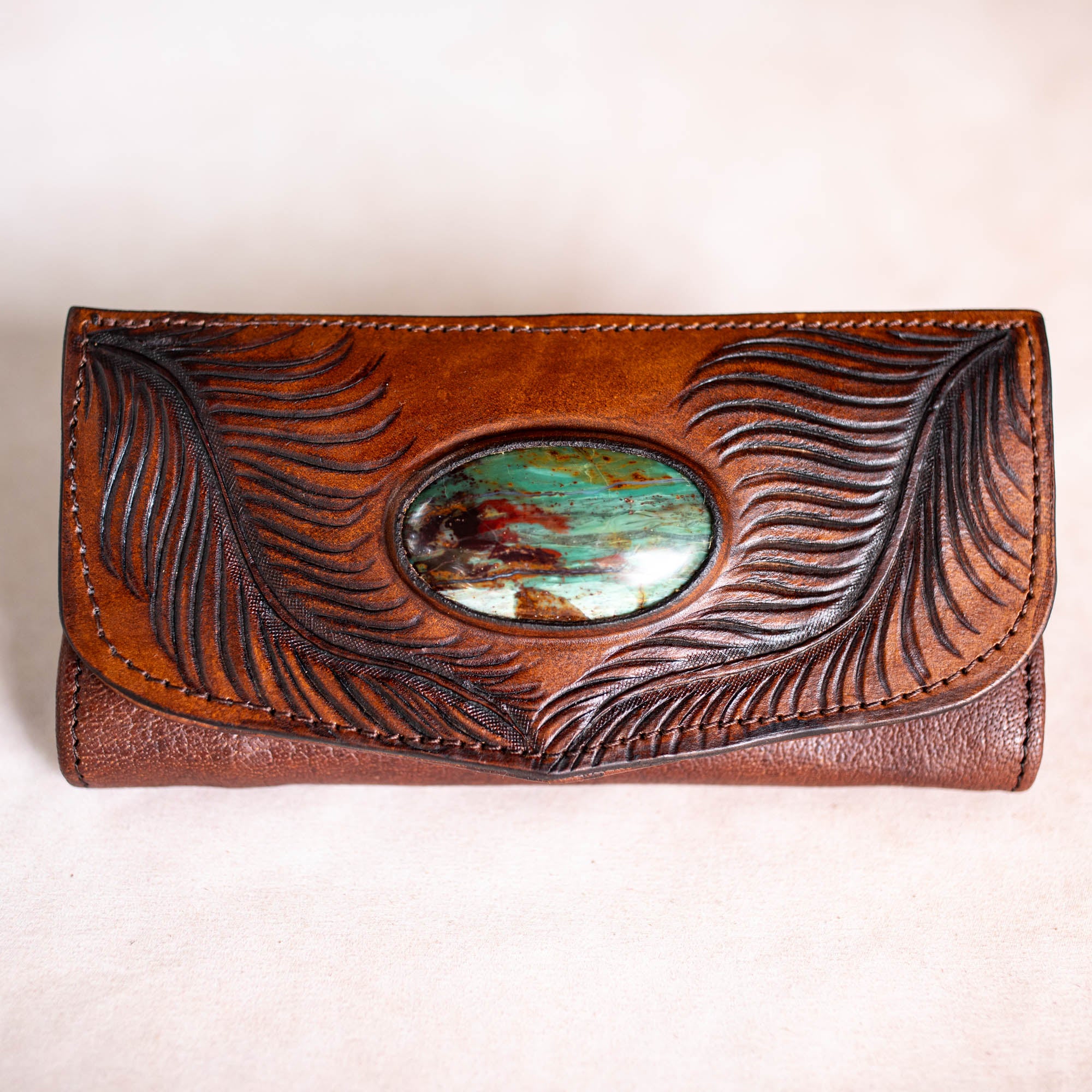 Eagle Feather Wallet with Dragon Stone