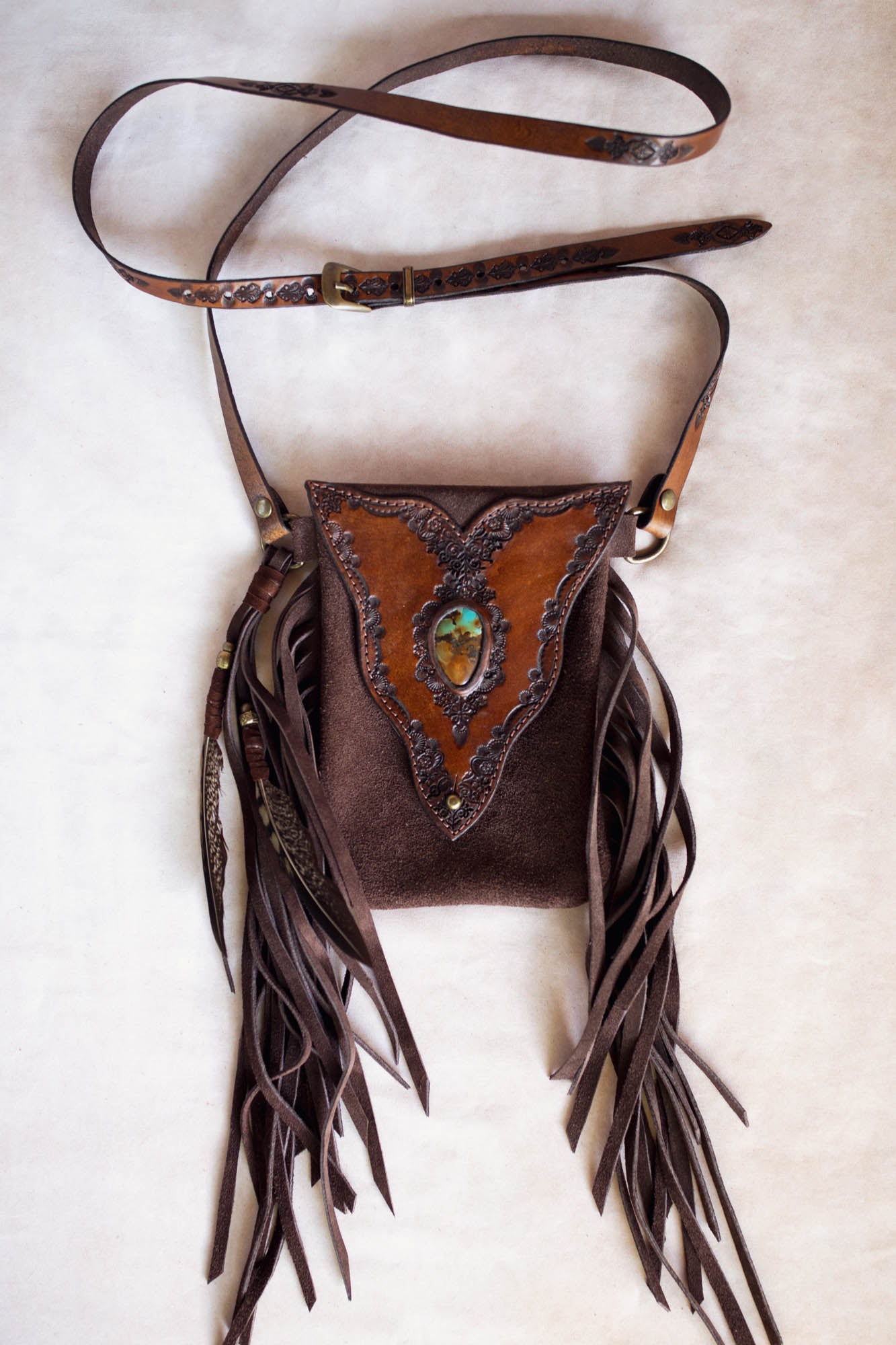 Gypsy Wanderer Phone Pouch with Turquoise