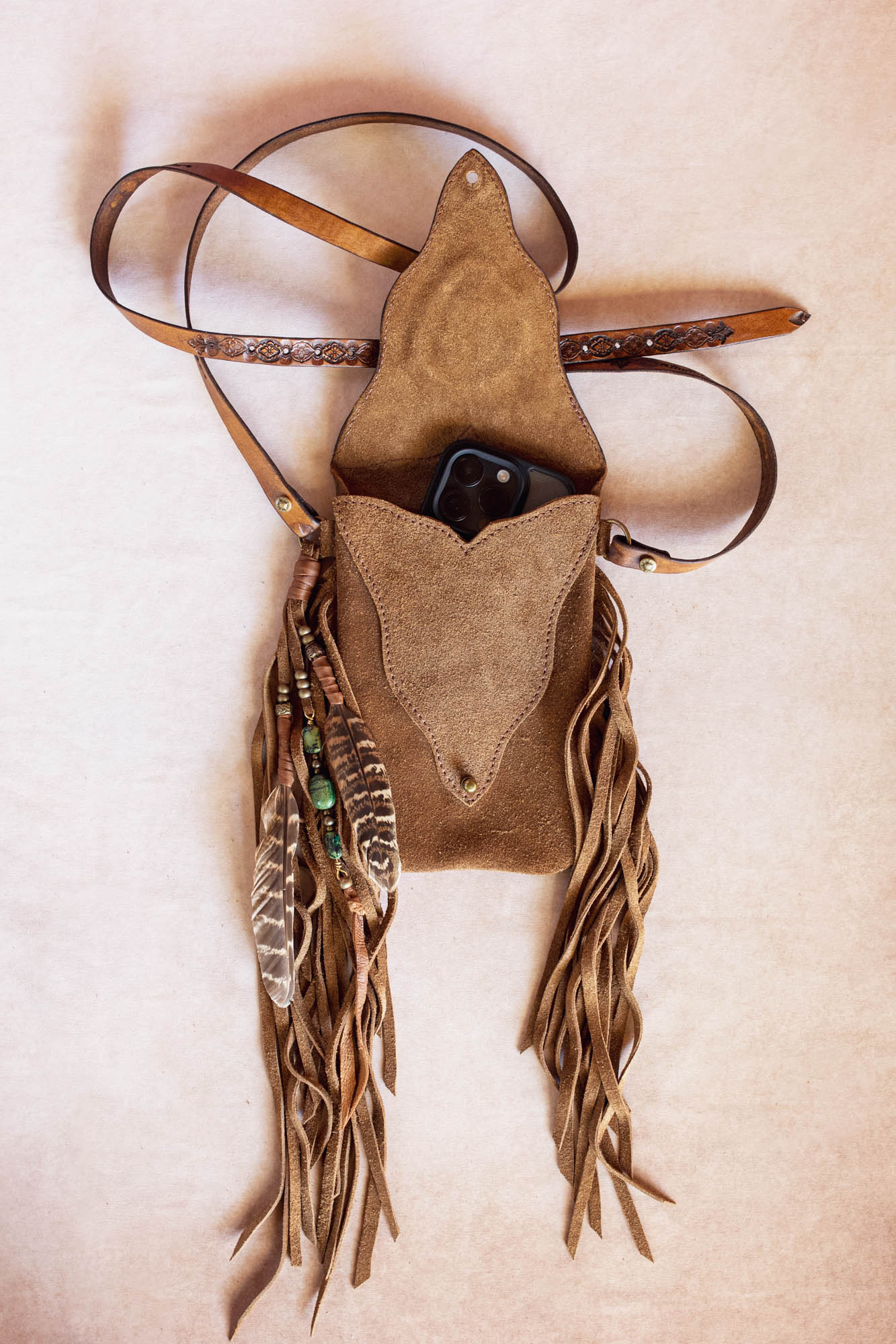 Gypsy Wanderer Phone Pouch with Turquoise - Buffalo Girl®