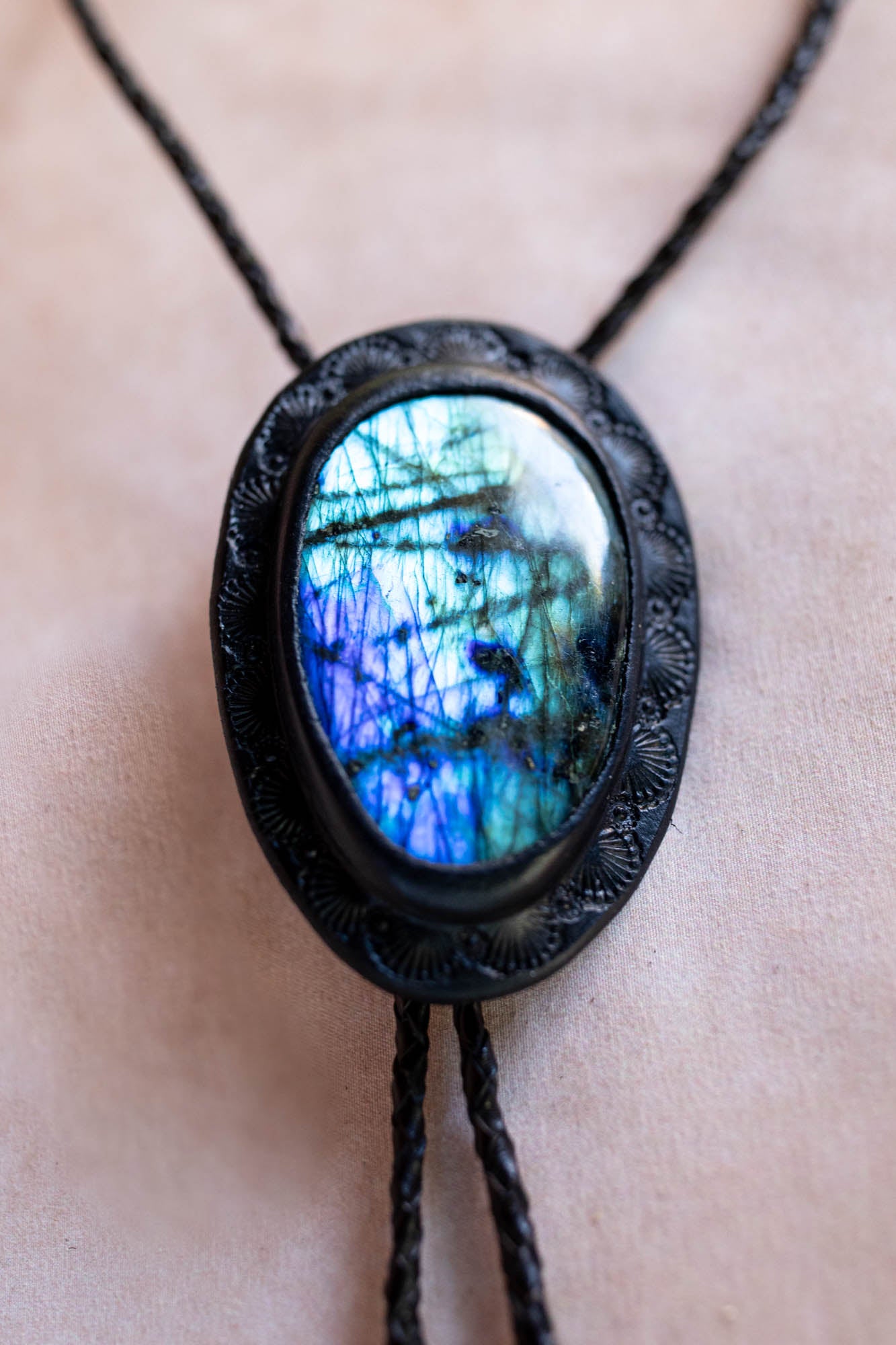 Labradorite Bolo Tie