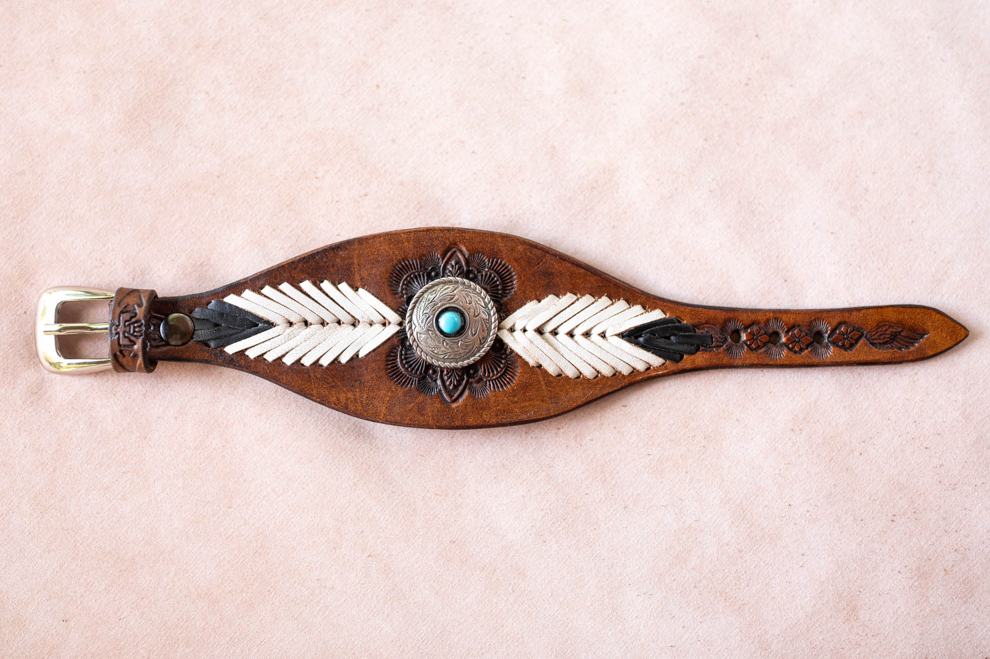 Laced Western Feather Cuff