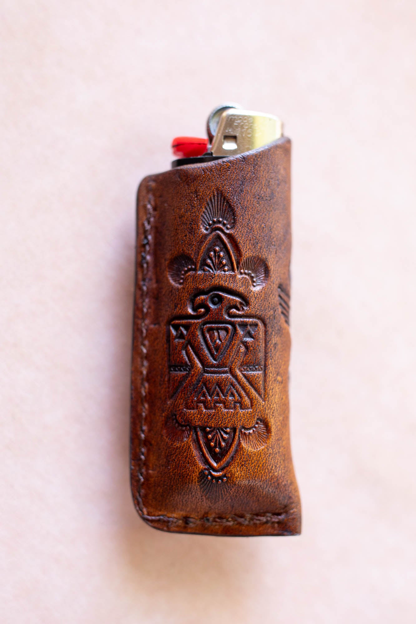 Woodstock Lighter Case with Turquoise