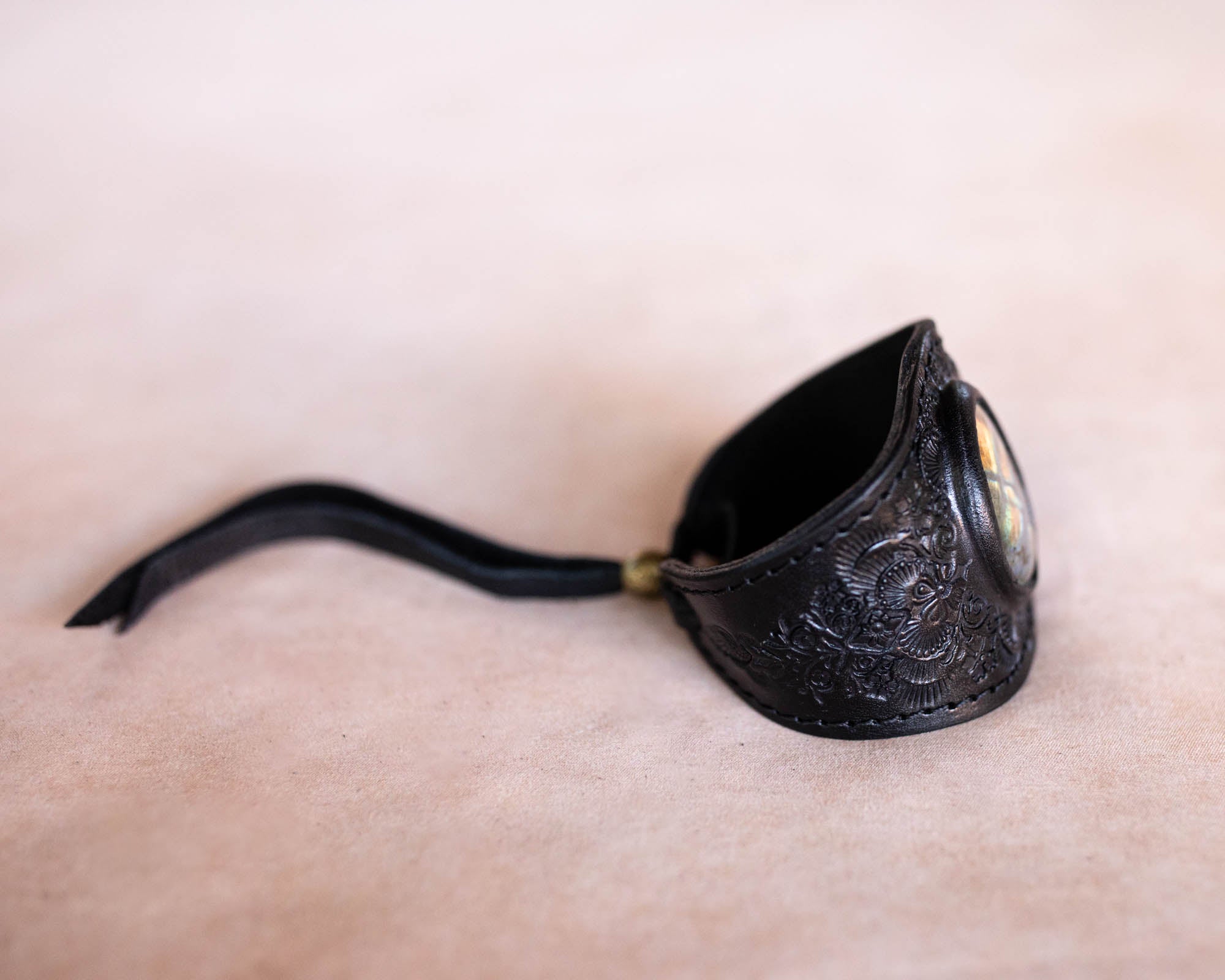 Black Magic Cuff with Labradorite